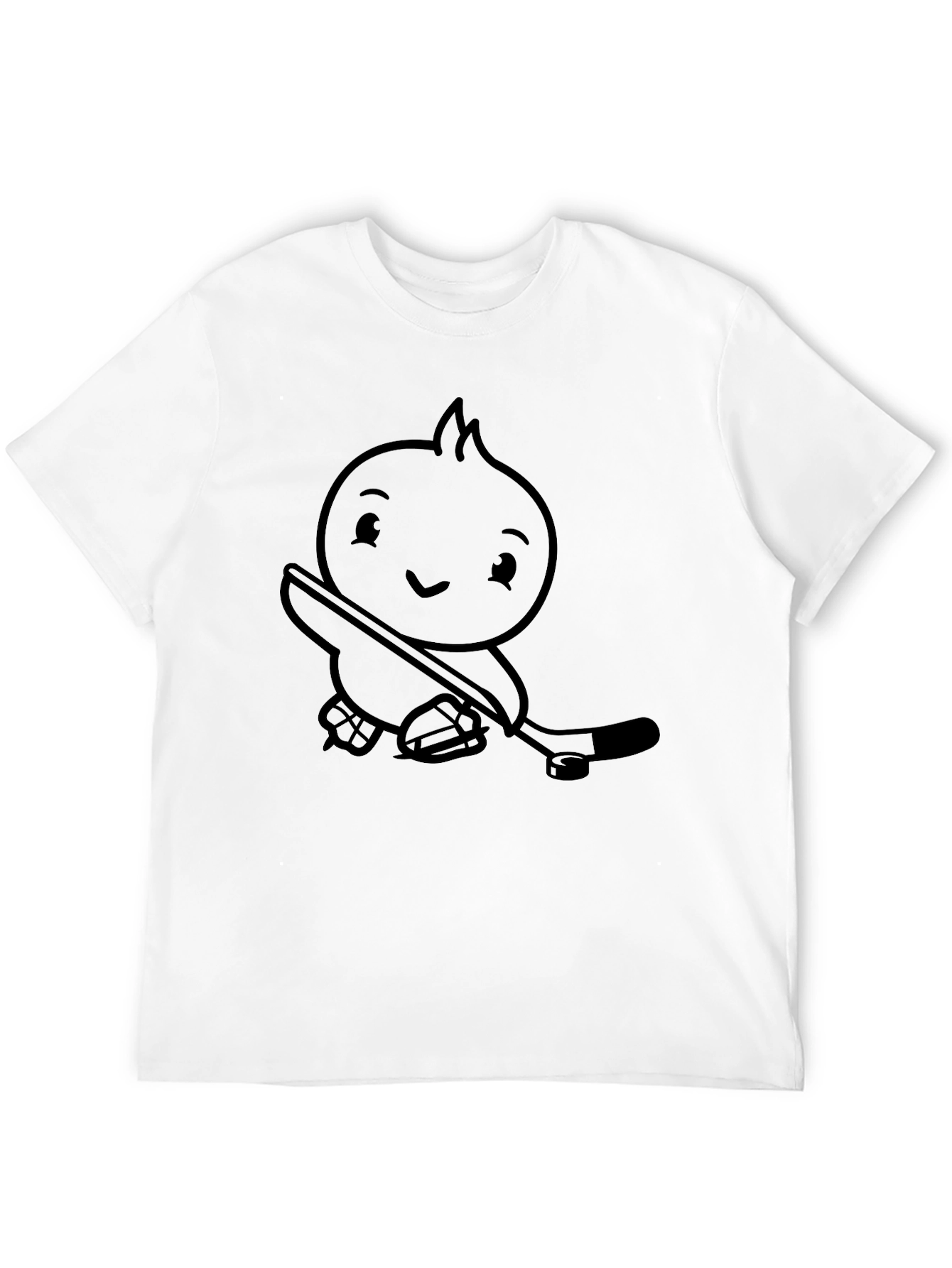 Funny Hockey Player Cartoon T-Shirt