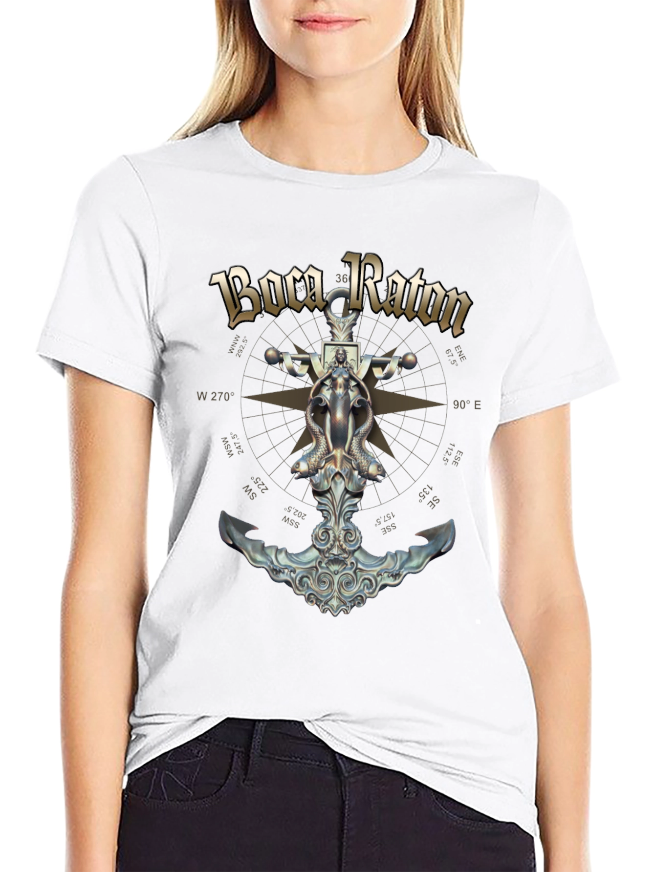 Boca Raton Compass Graphic T-Shirt