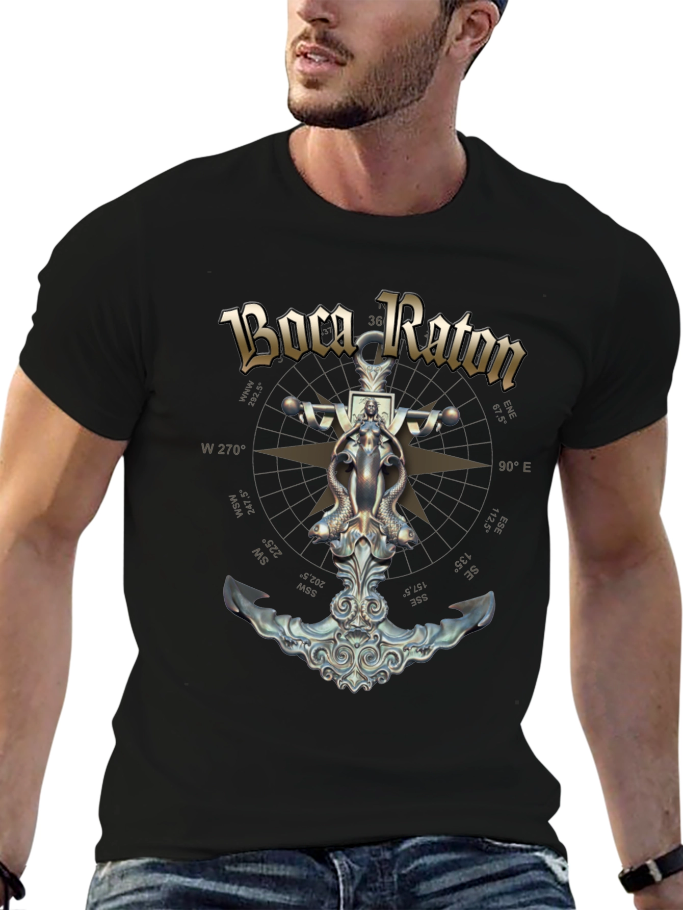 Boca Raton Compass Graphic T-Shirt