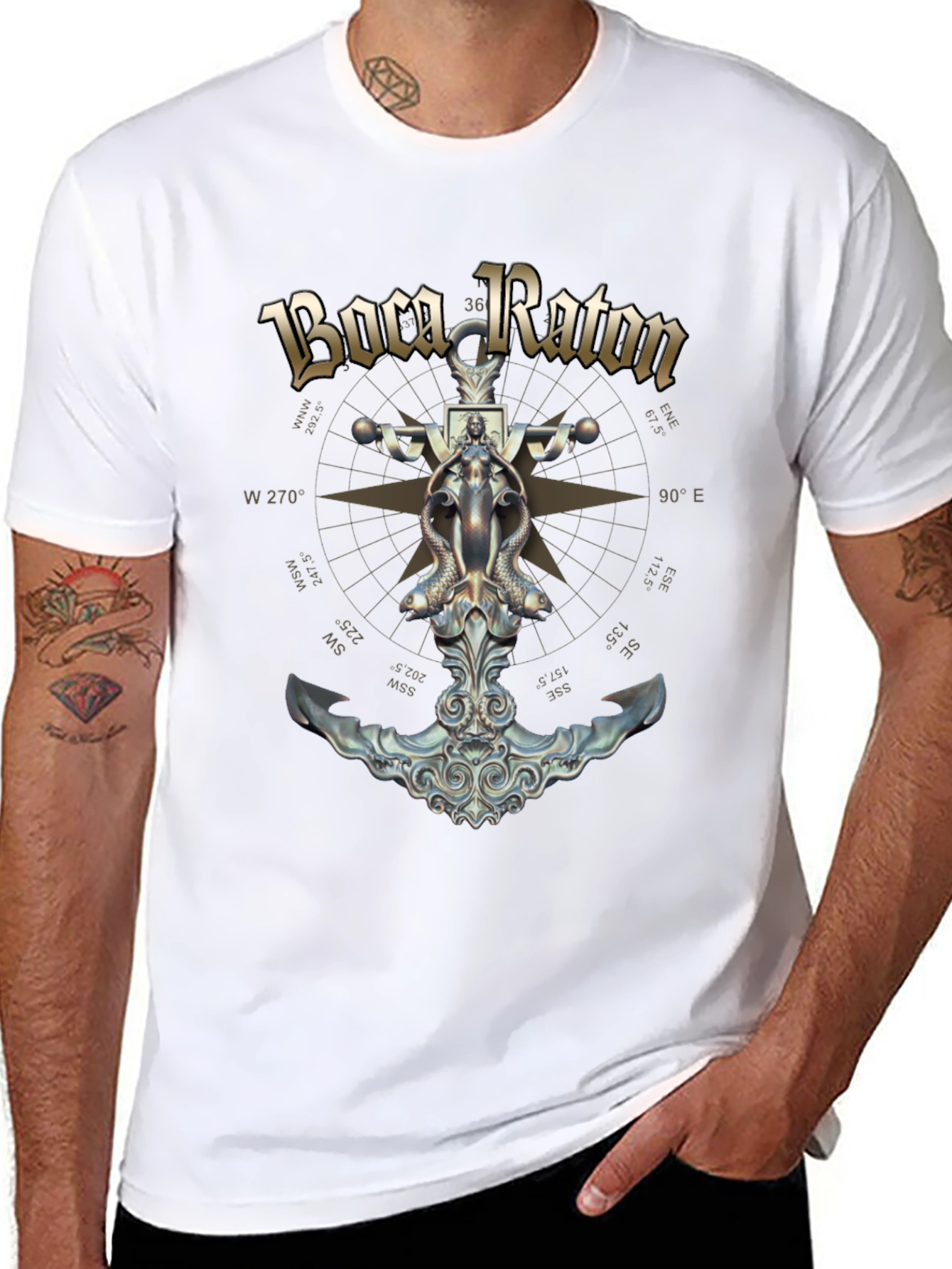 Boca Raton Compass Graphic T-Shirt