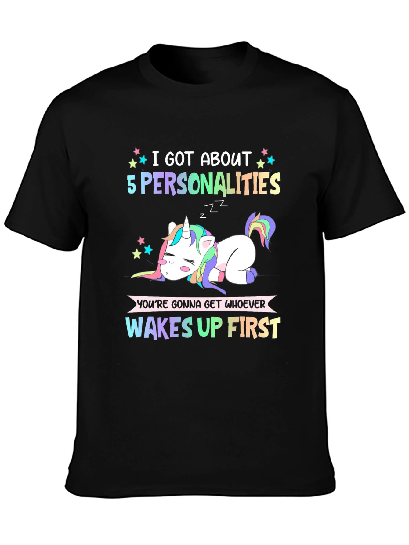 5 Personalities Unicorn Graphic Tee
