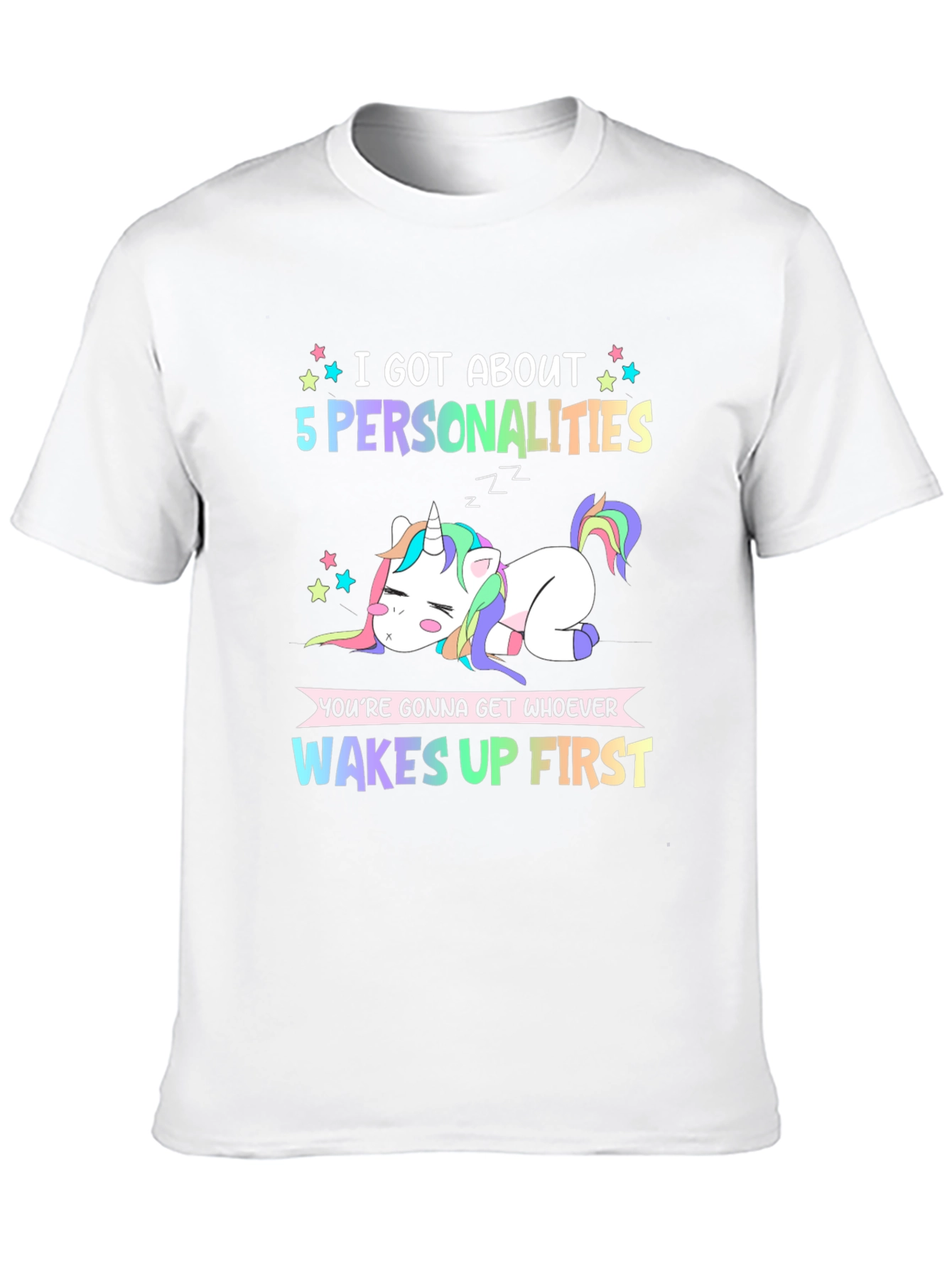 5 Personalities Unicorn Graphic Tee