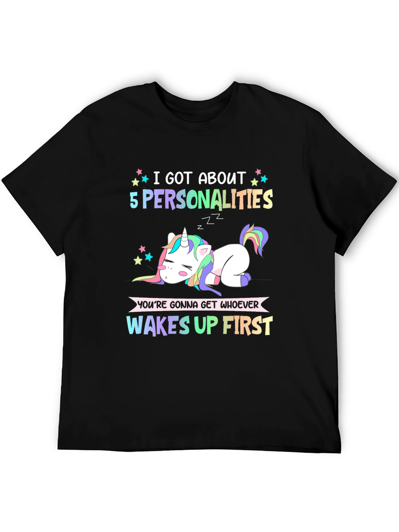5 Personalities Unicorn Graphic Tee