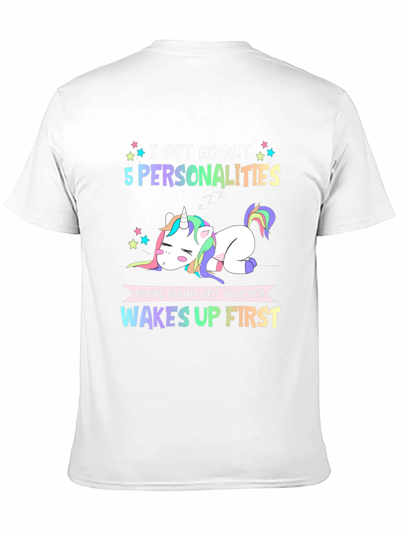 5 Personalities Unicorn Graphic Tee