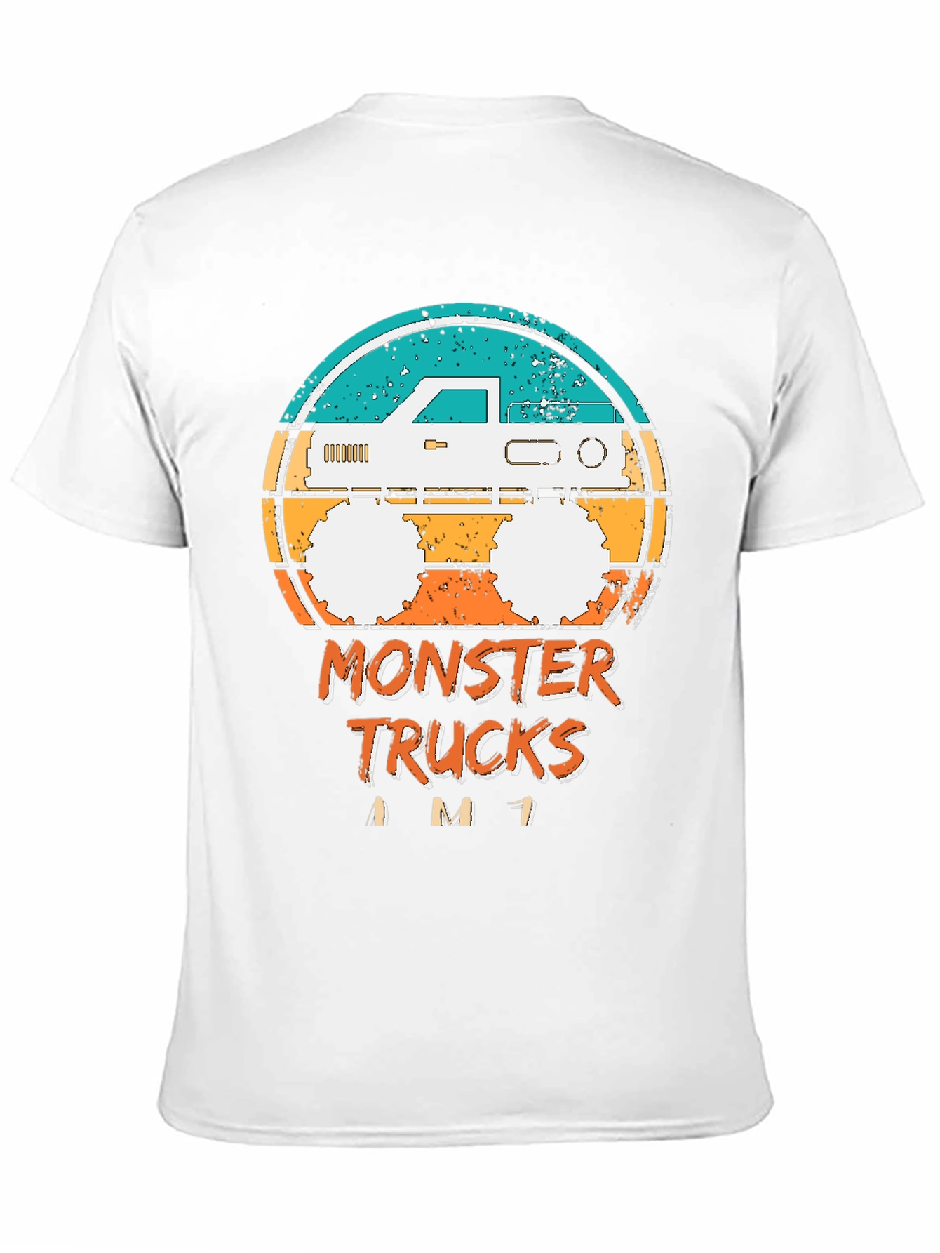 Monster Truck Graphic Tee - Retro Style Black T-Shirt