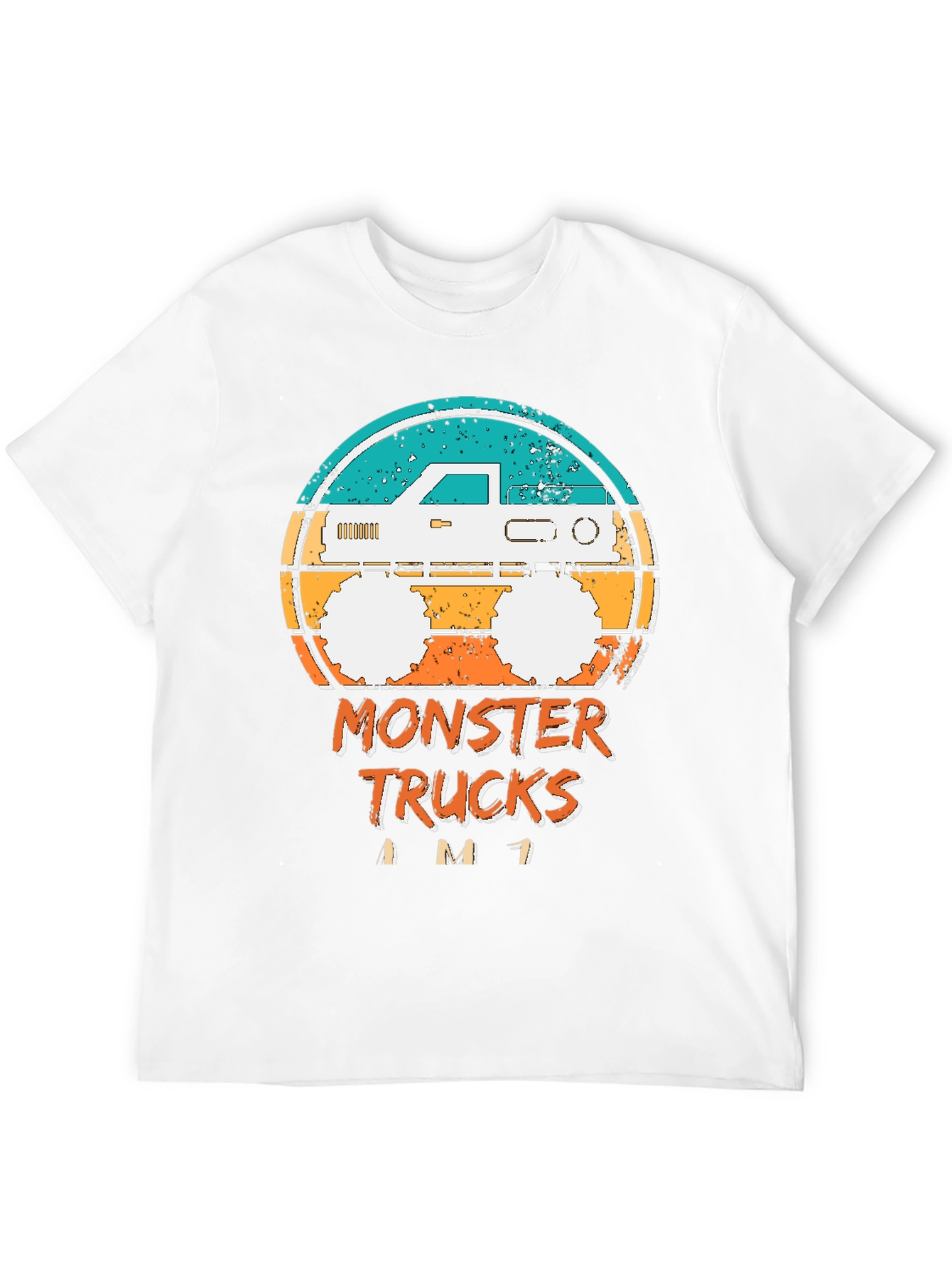 Monster Truck Graphic Tee - Retro Style Black T-Shirt
