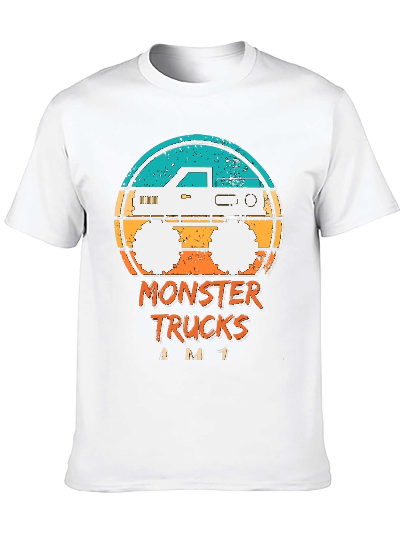 Monster Truck Graphic Tee - Retro Style Black T-Shirt