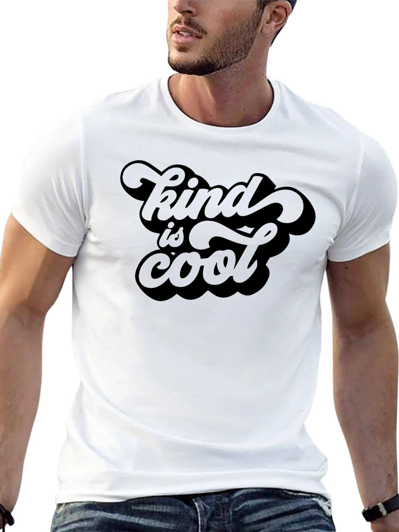 Kind Is Cool Graphic Tee - Mens Black T-Shirt