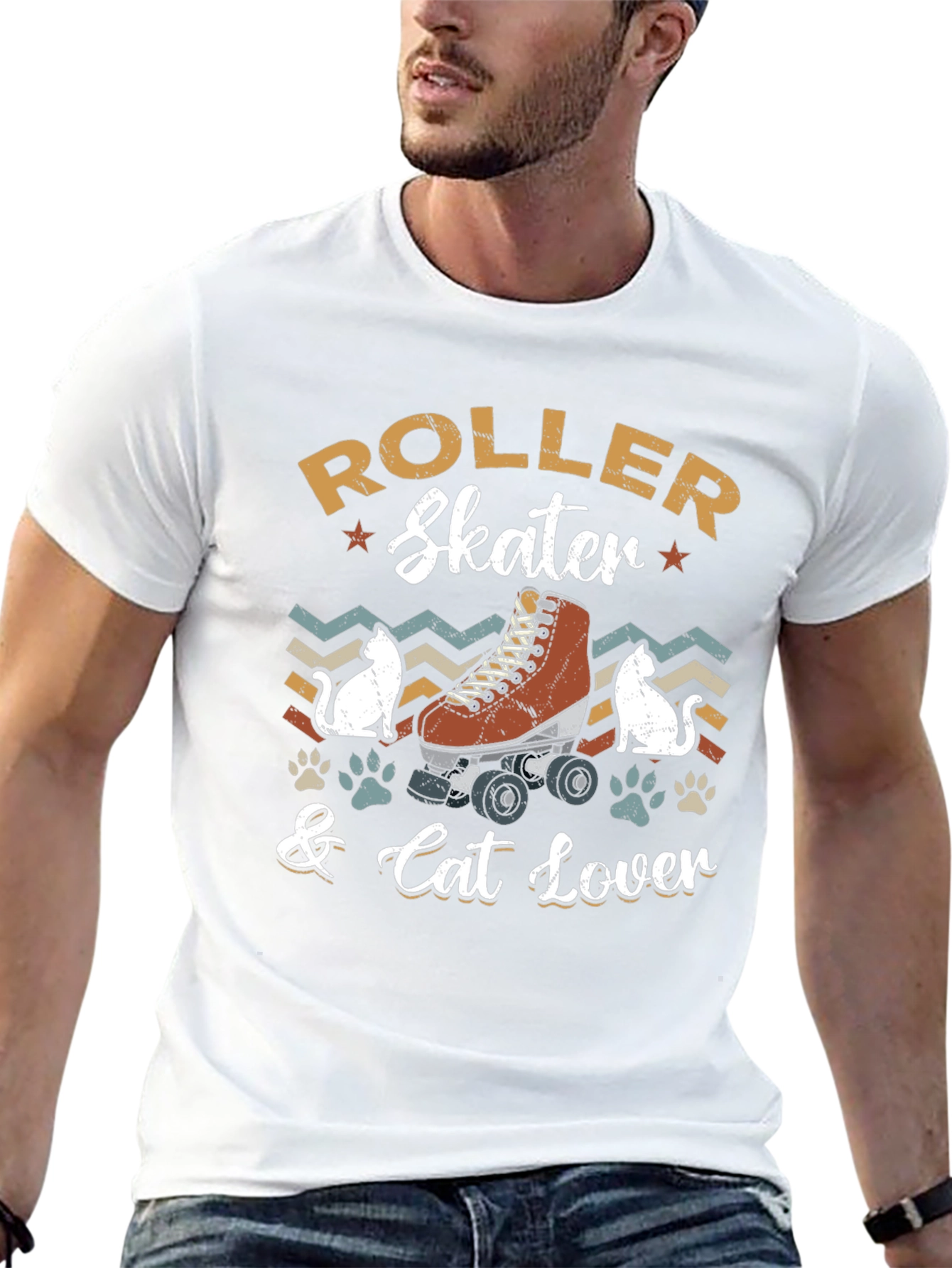 Roller Skater & Cat Lover T-Shirt