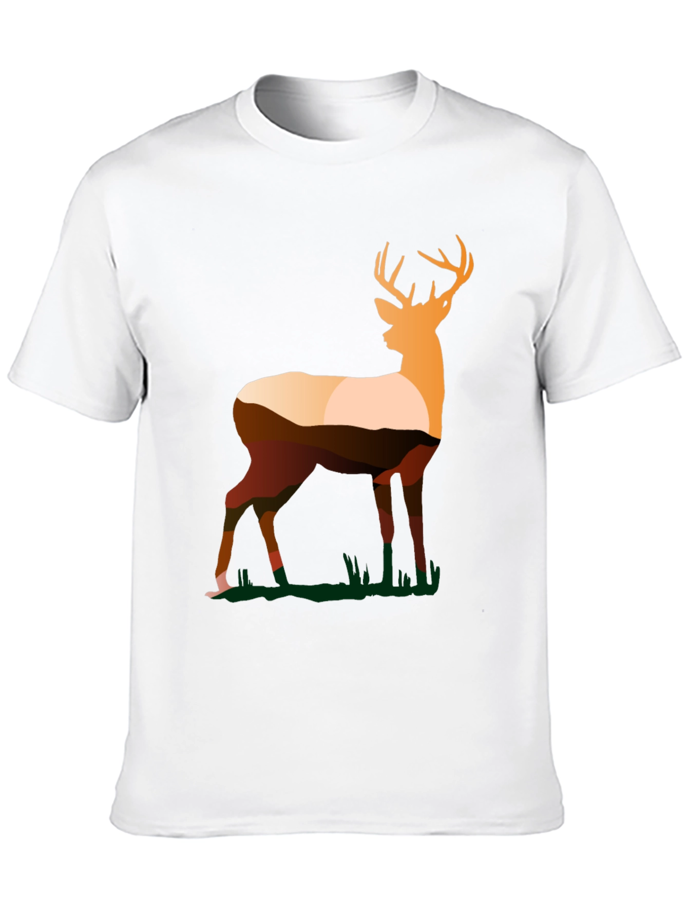 Deer Silhouette Graphic Tee - Nature Inspired Design