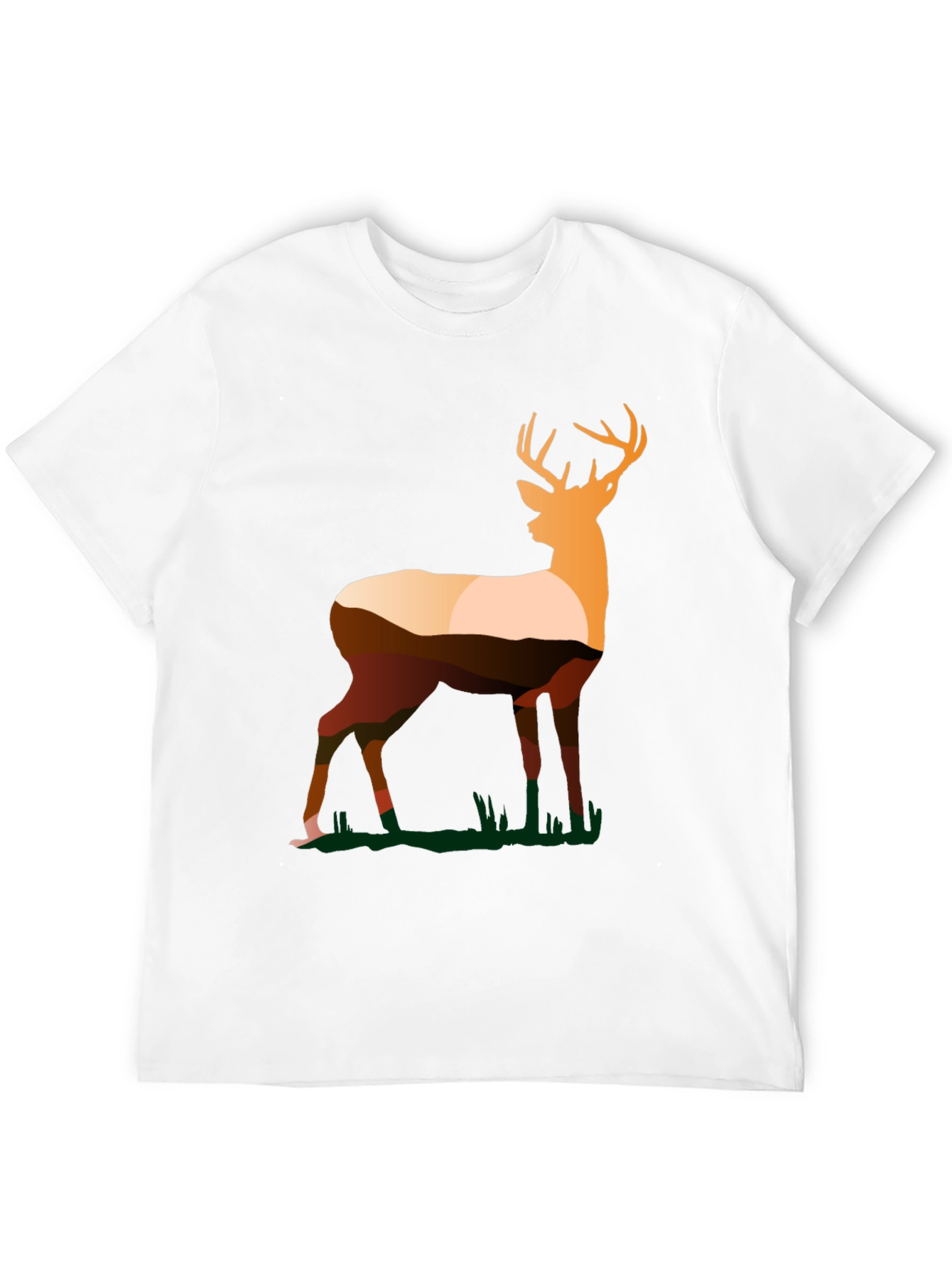 Deer Silhouette Graphic Tee - Nature Inspired Design