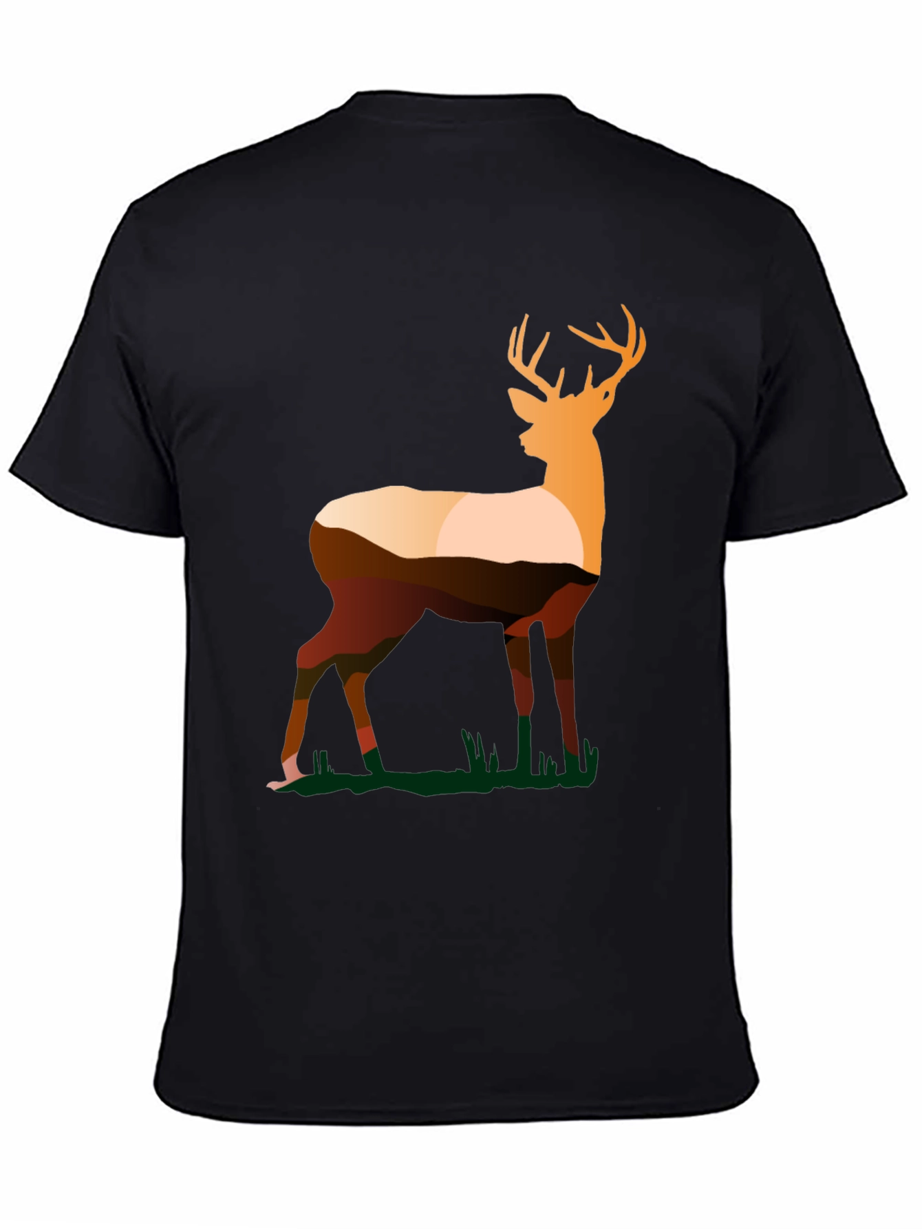 Deer Silhouette Graphic Tee - Nature Inspired Design
