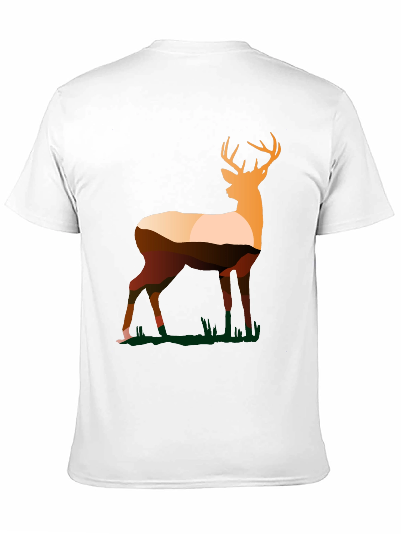 Deer Silhouette Graphic Tee - Nature Inspired Design