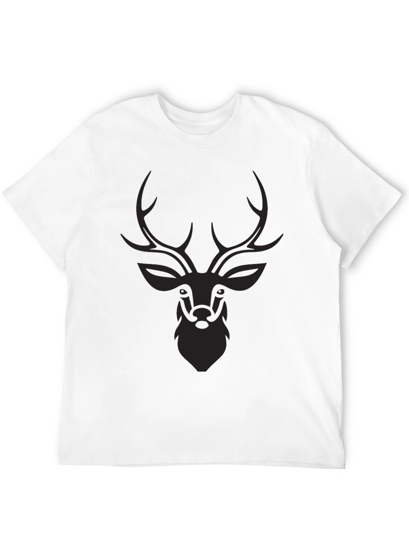 Mens Black Deer Graphic Tee - Stylish Casual Wear