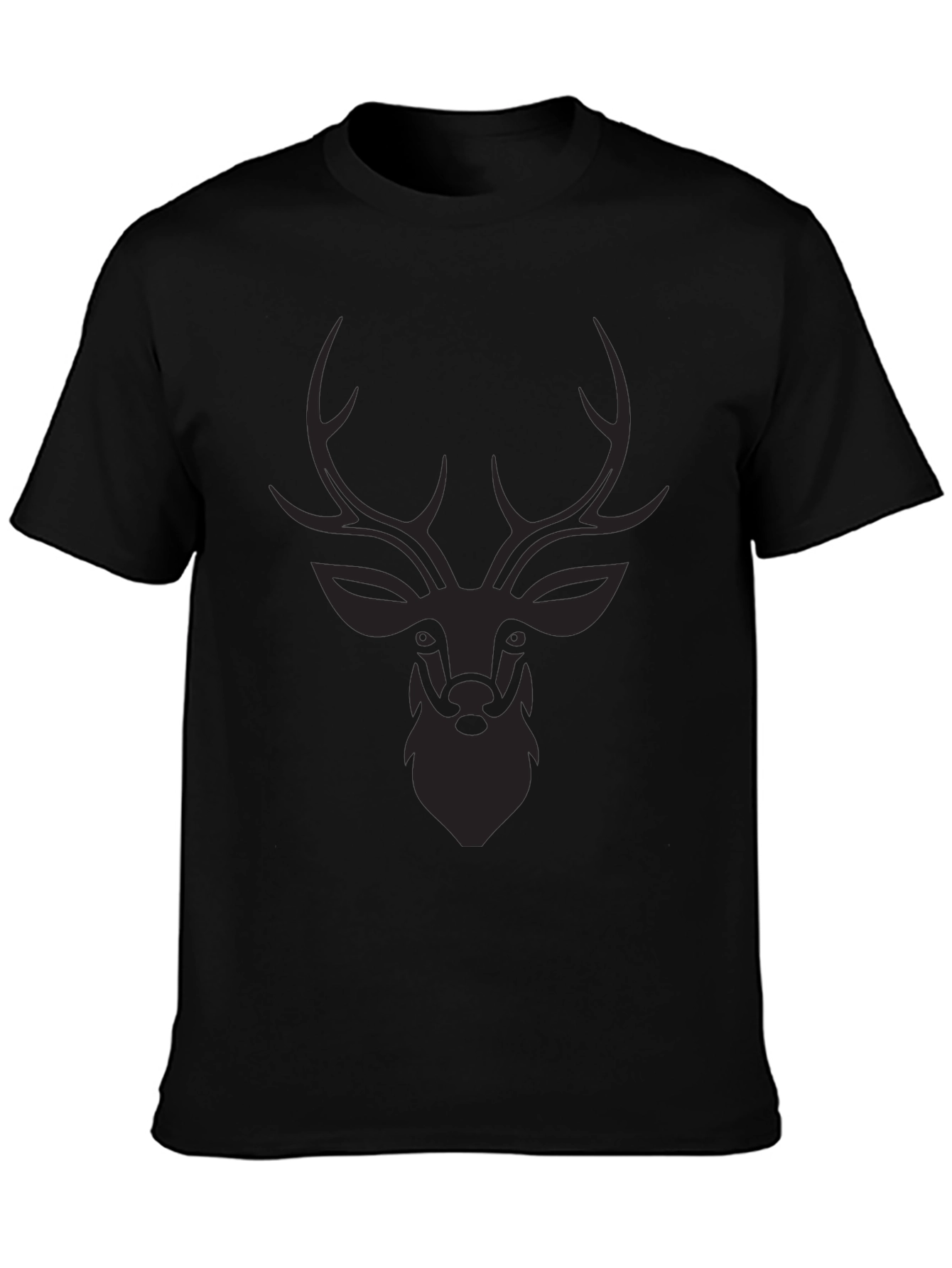 Mens Black Deer Graphic Tee - Stylish Casual Wear