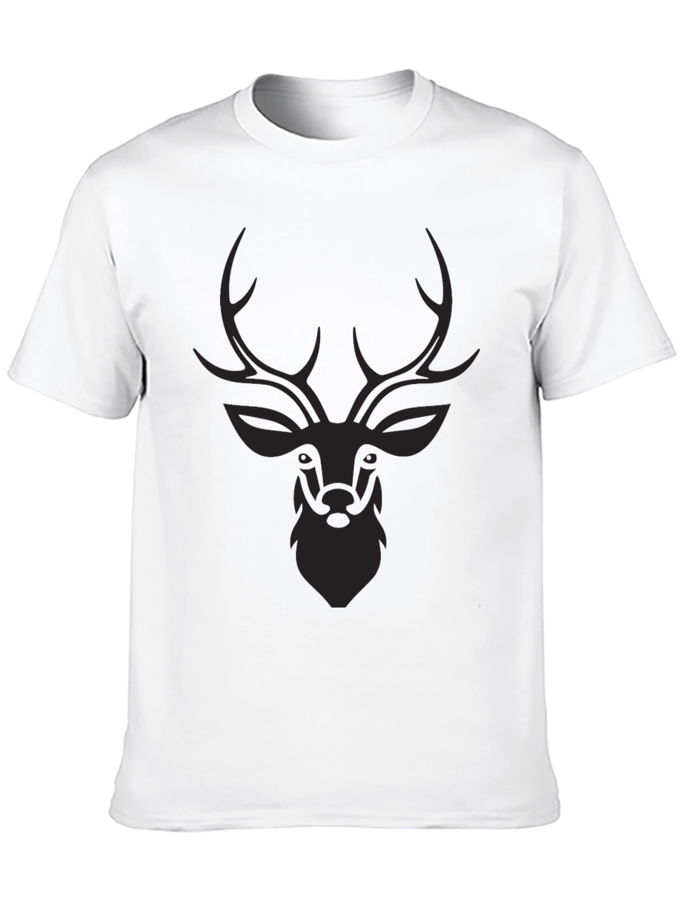 Mens Black Deer Graphic Tee - Stylish Casual Wear