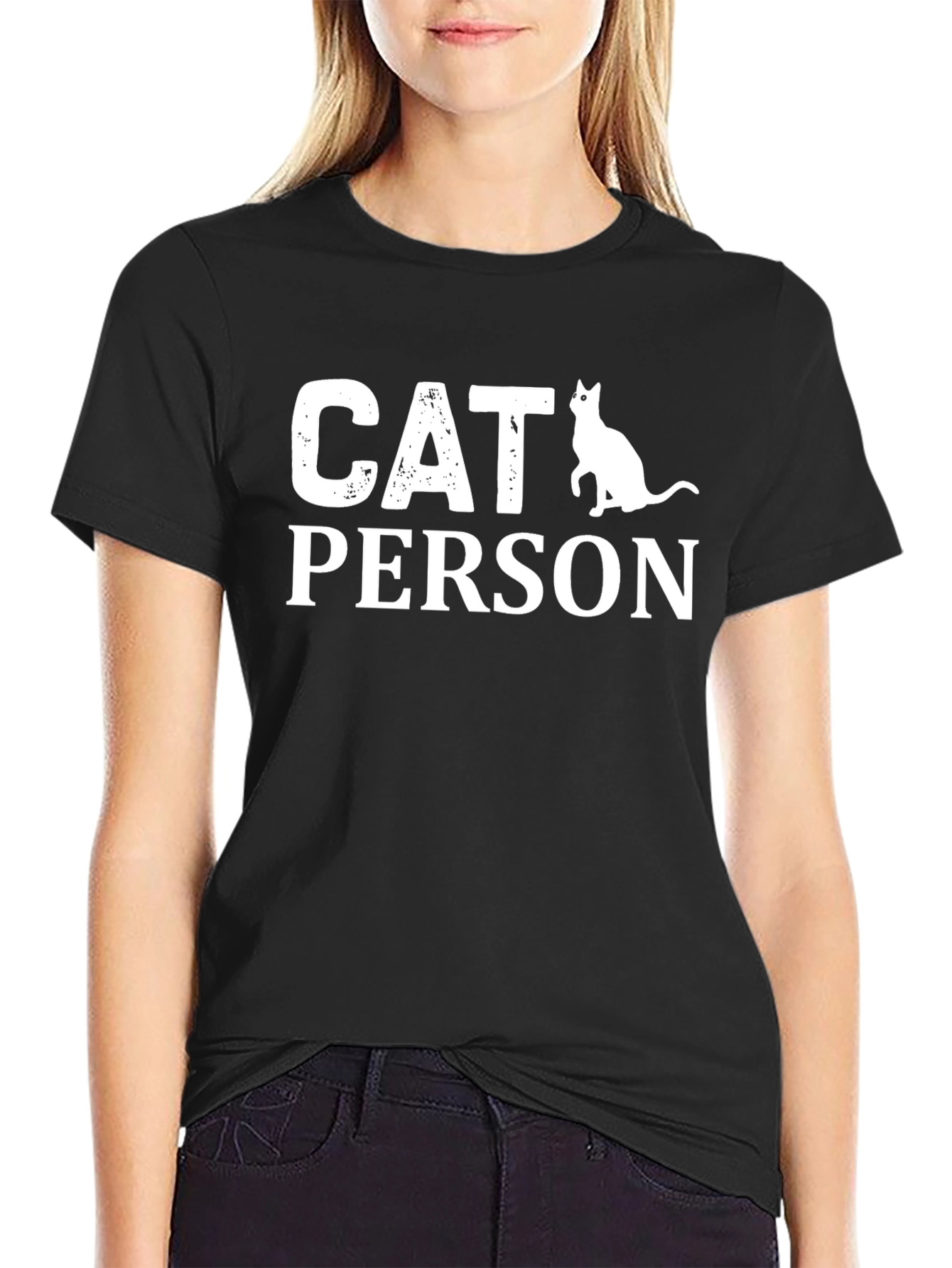 Cat Person Graphic T-Shirt - Funny Novelty Tee