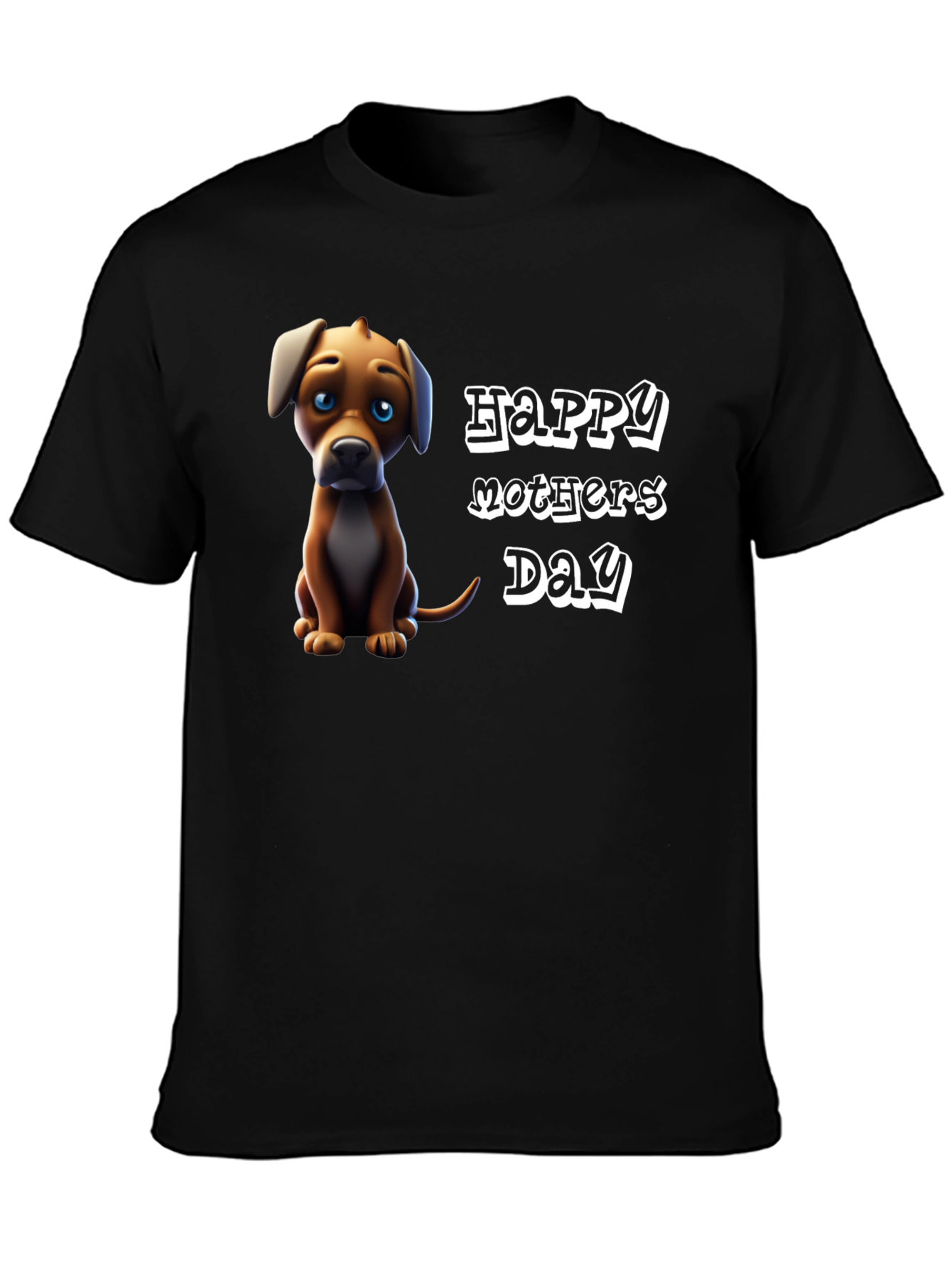Happy Mothers Day Dog Graphic T-Shirt