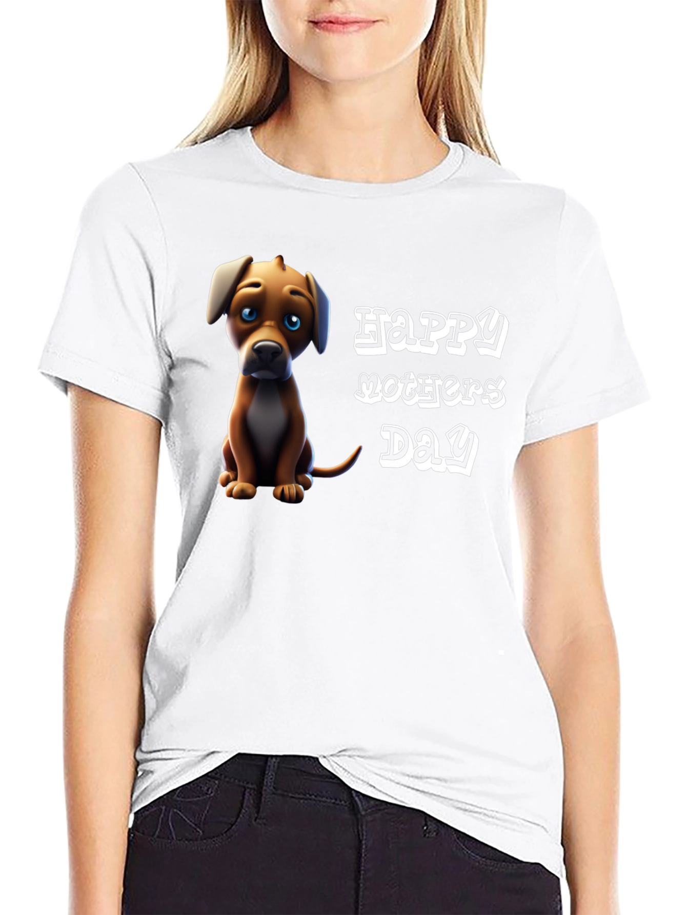 Happy Mothers Day Dog Graphic T-Shirt