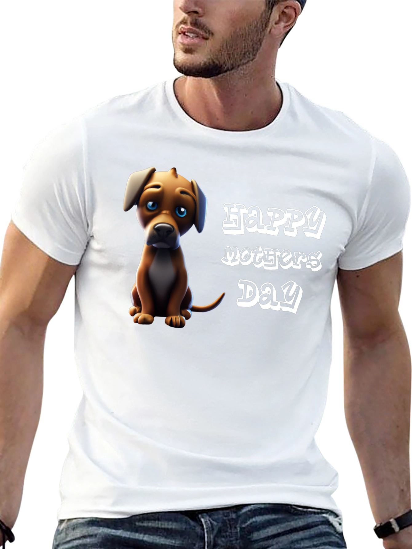Happy Mothers Day Dog Graphic T-Shirt