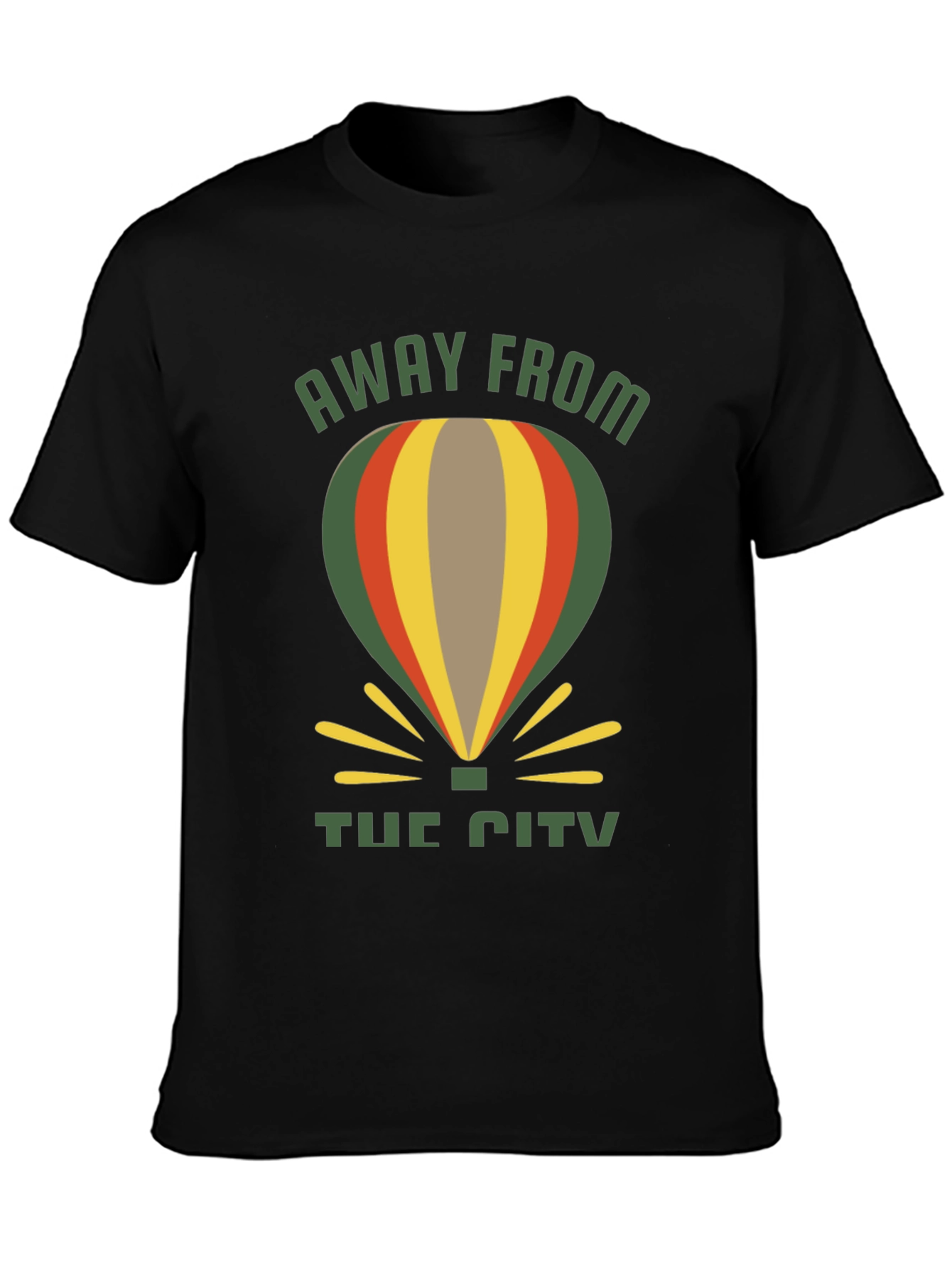 Away From The City Hot Air Balloon T-Shirt