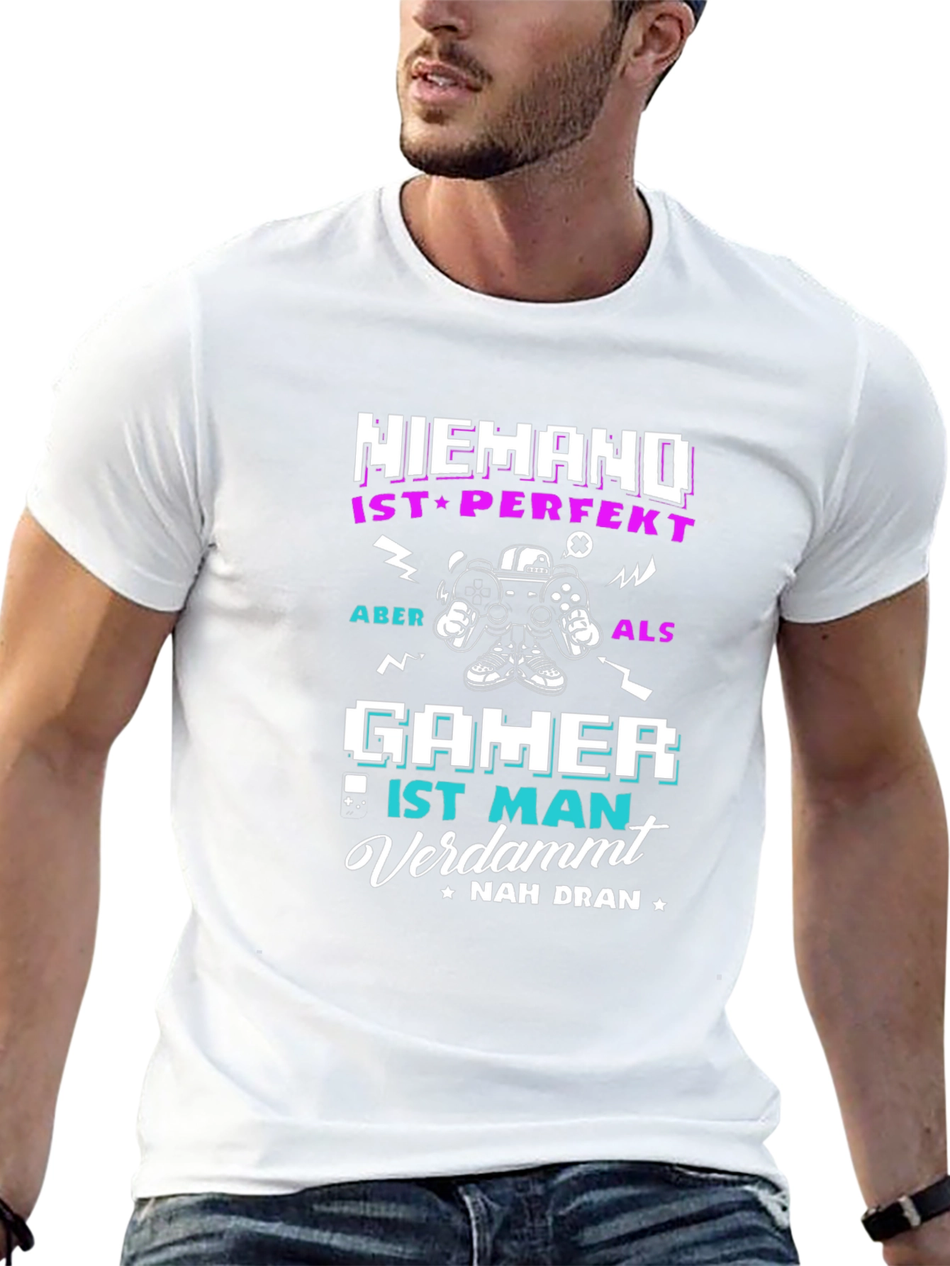 Gamer T-Shirt - Niemand Ist Perfekt