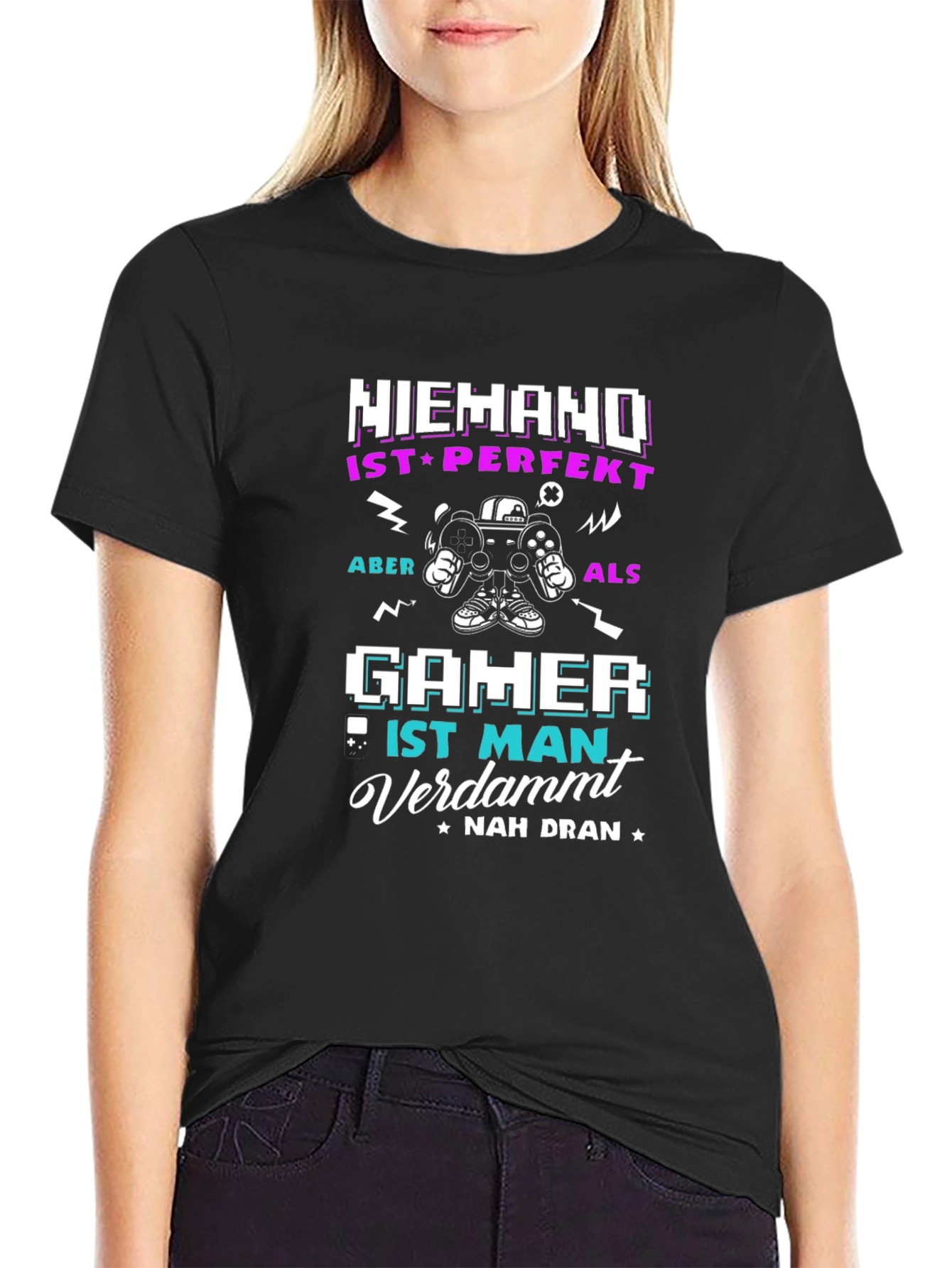 Gamer T-Shirt - Niemand Ist Perfekt