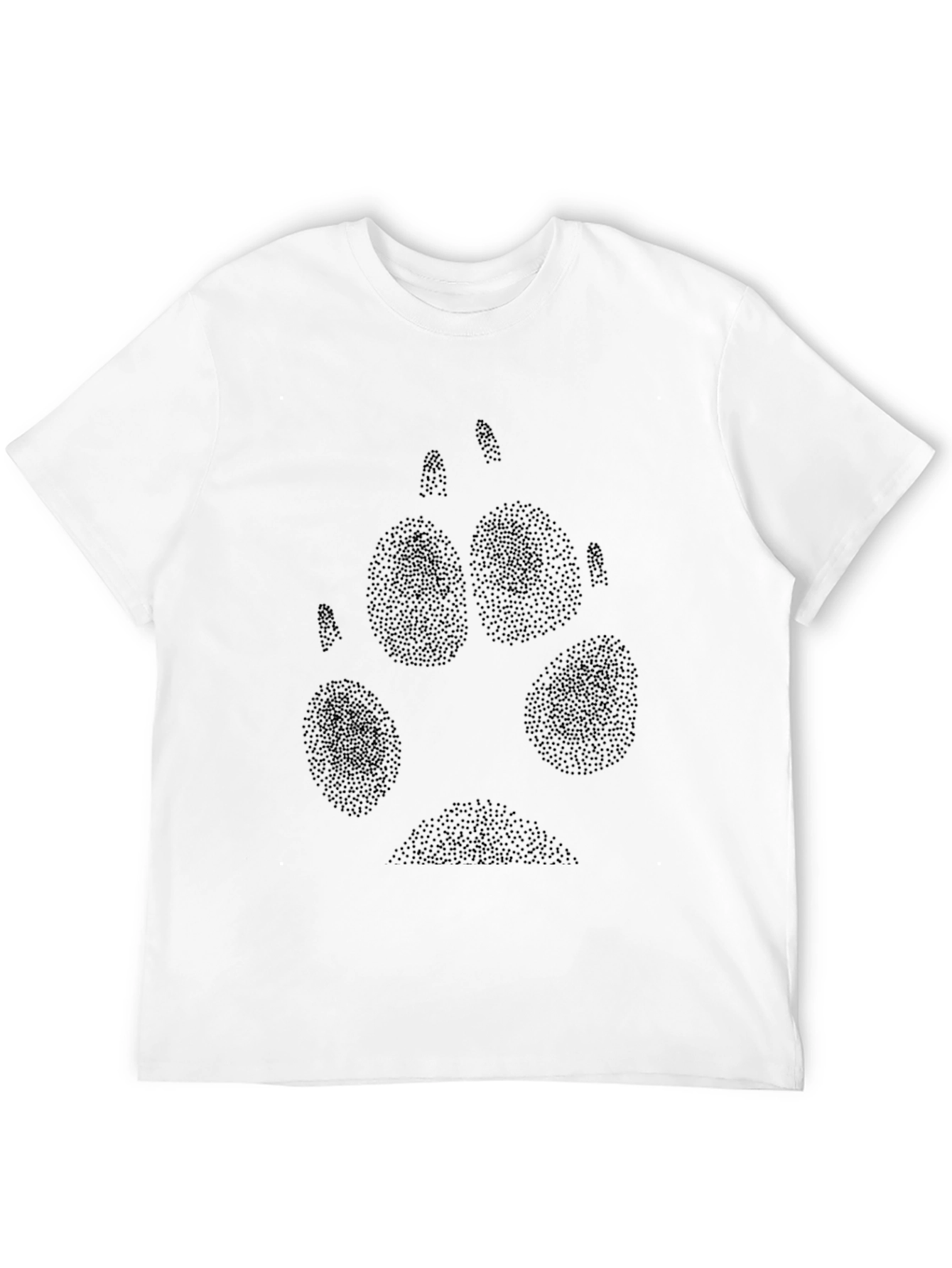 Black Wolf Paw Print T-Shirt
