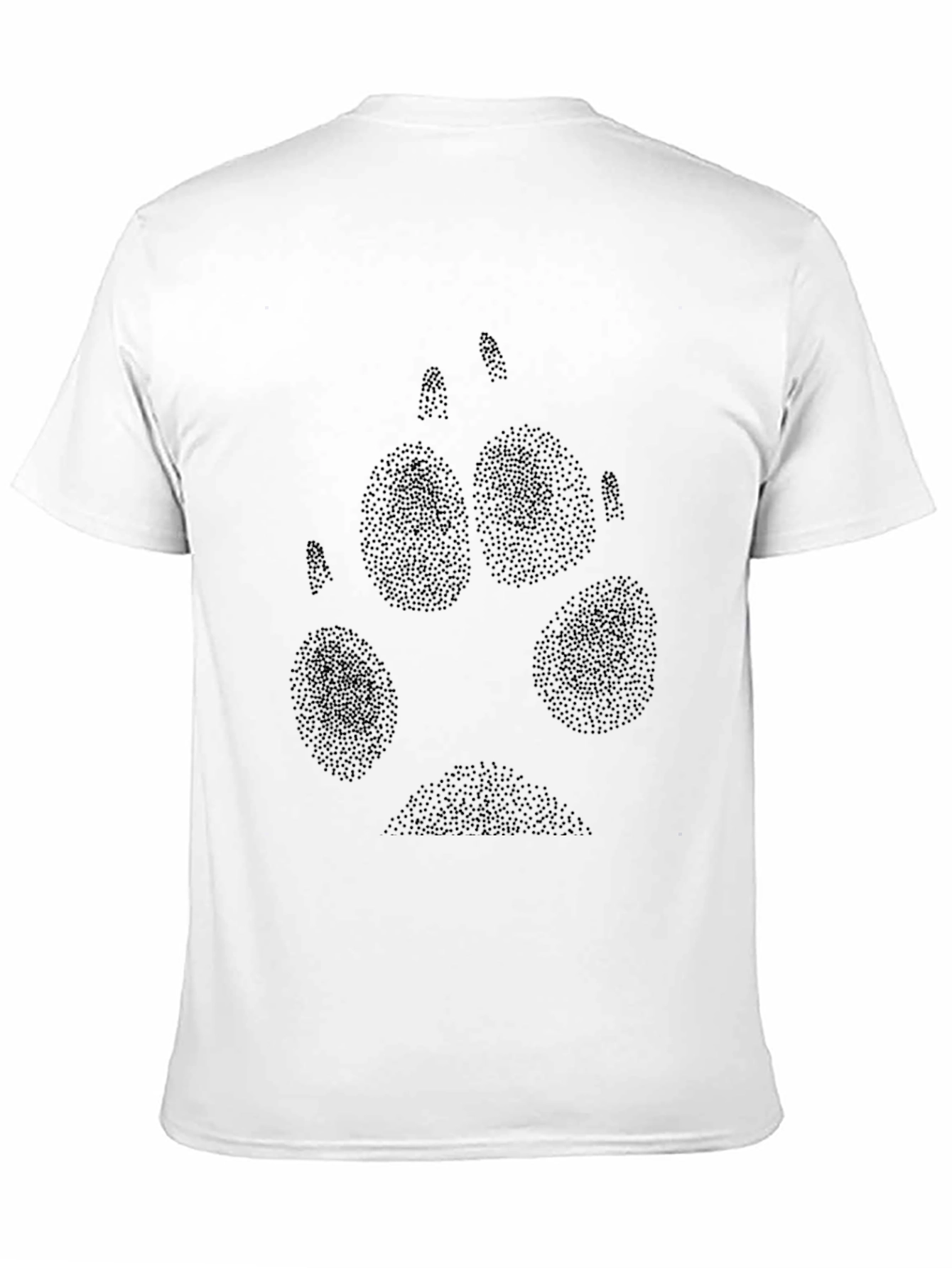 Black Wolf Paw Print T-Shirt