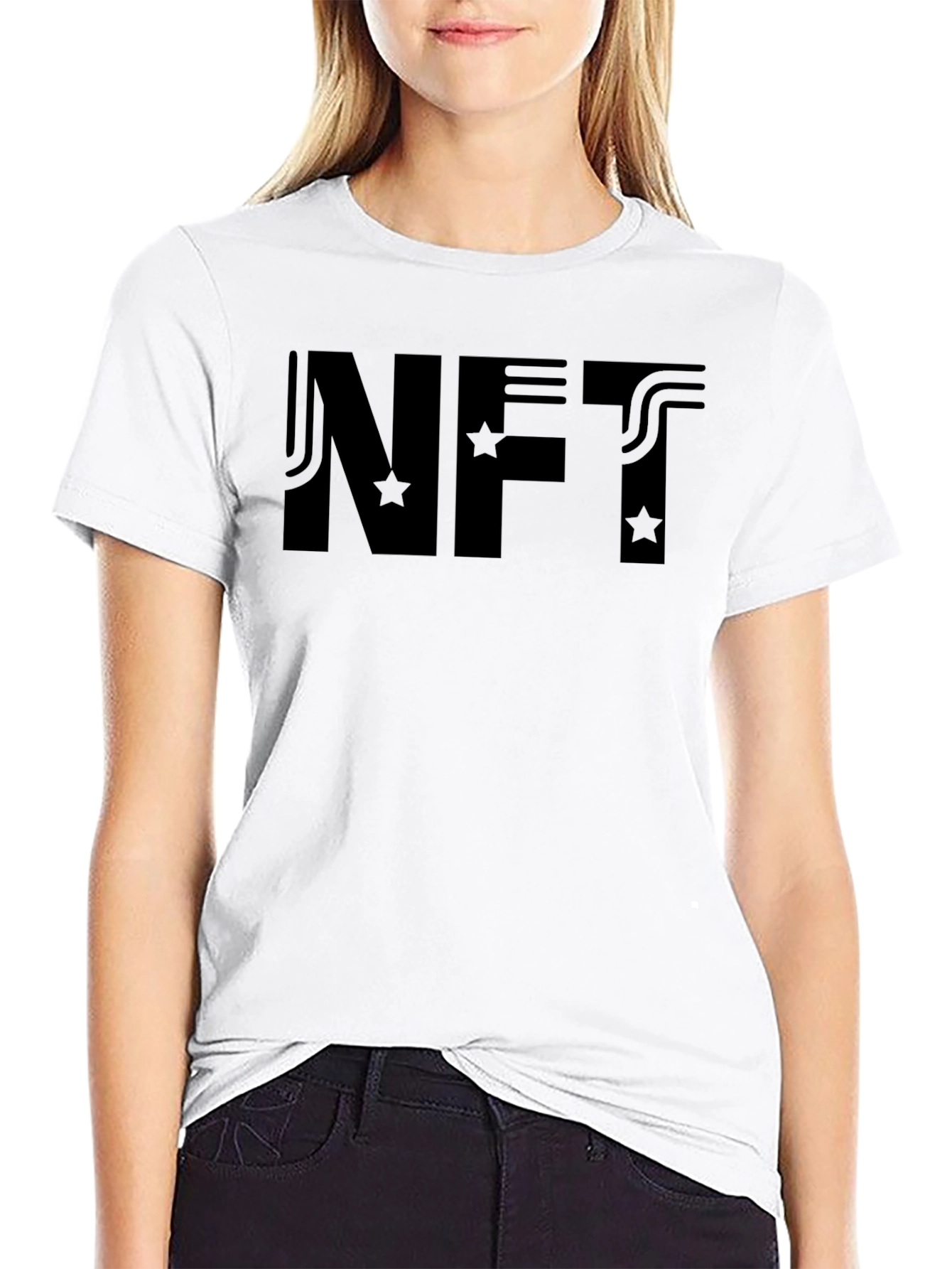 NFT Graphic Tee - Black Cotton T-Shirt
