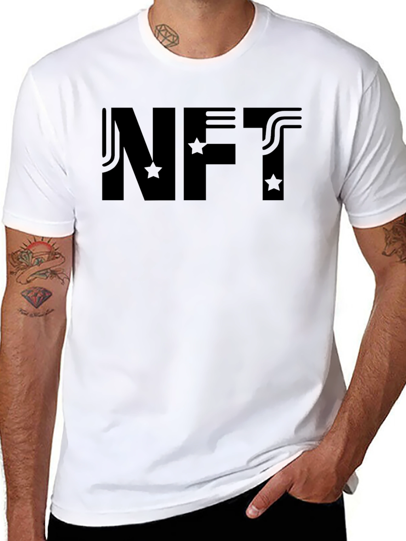 NFT Graphic Tee - Black Cotton T-Shirt