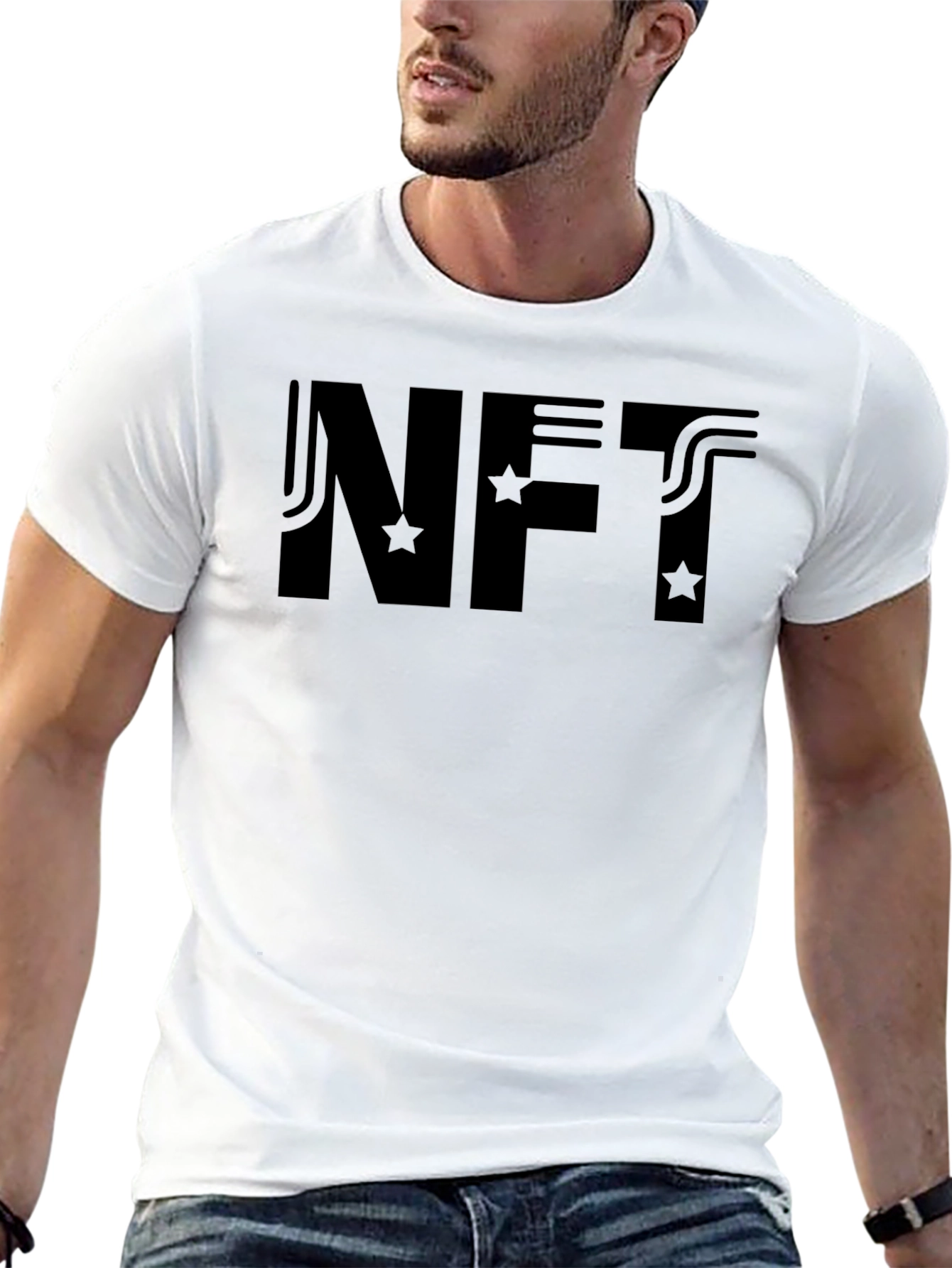 NFT Graphic Tee - Black Cotton T-Shirt