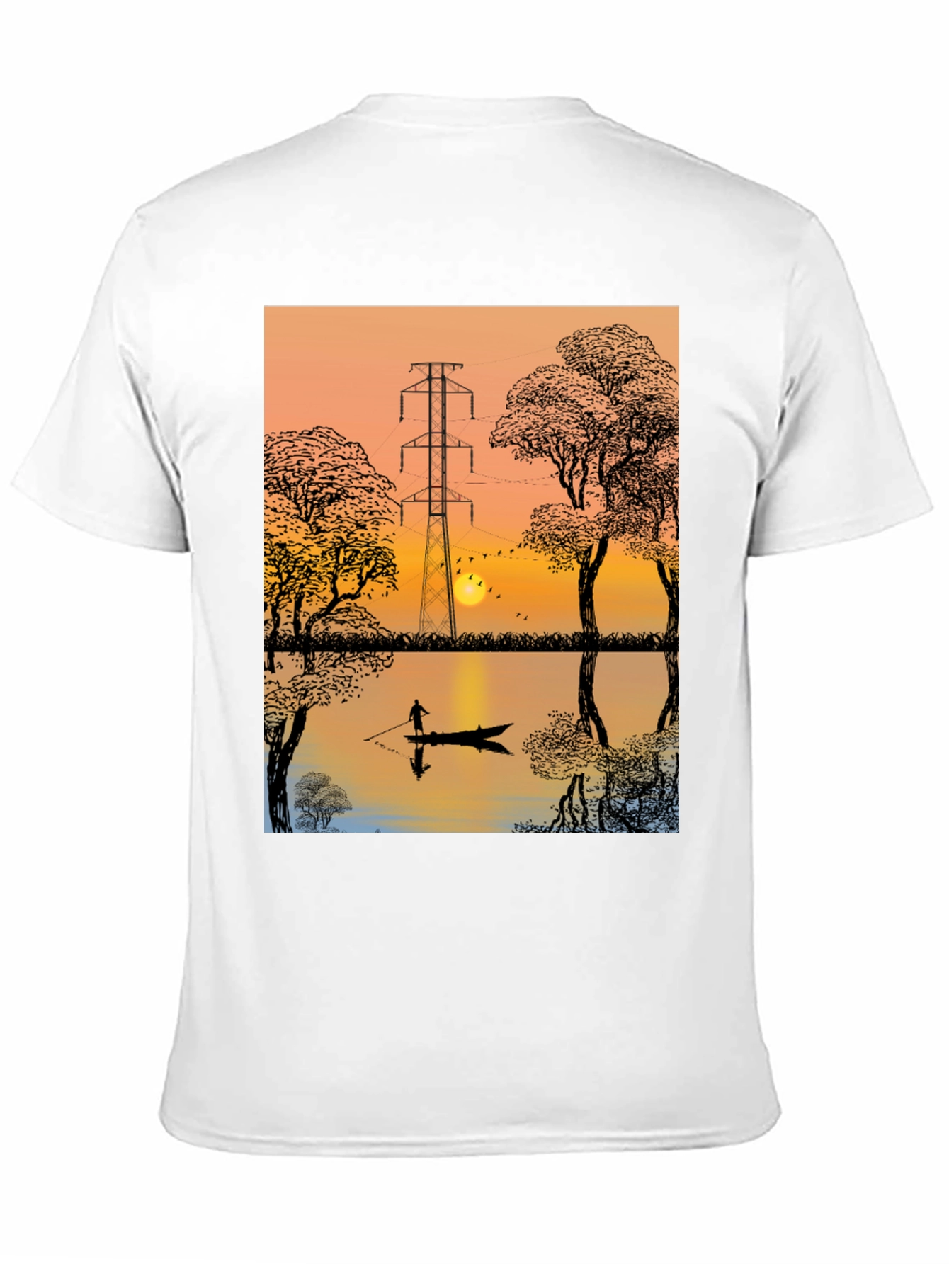 Sunset Lake Graphic Tee - Nature Inspired T-Shirt
