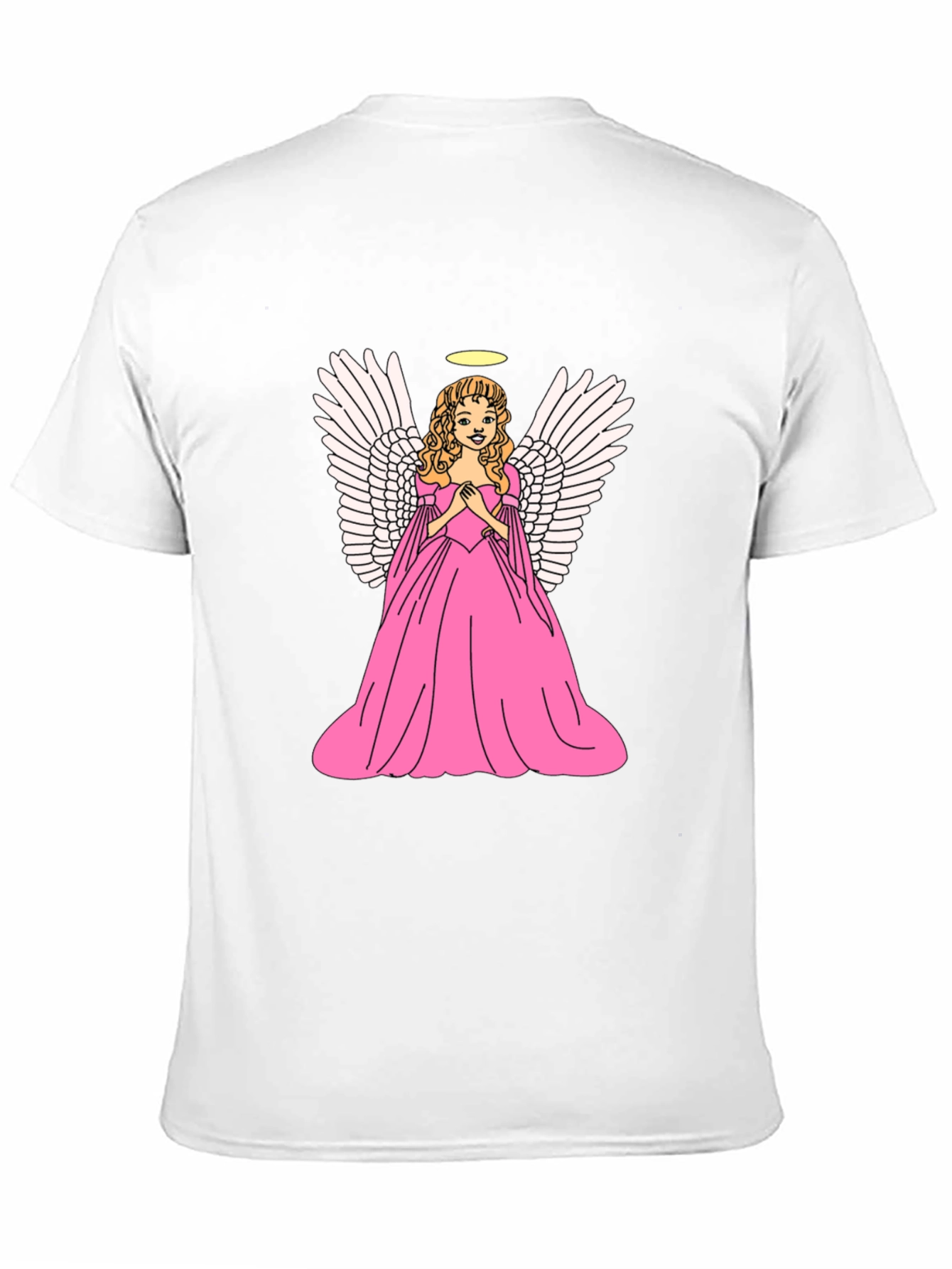 Angel Graphic Tee - Black Cotton T-Shirt