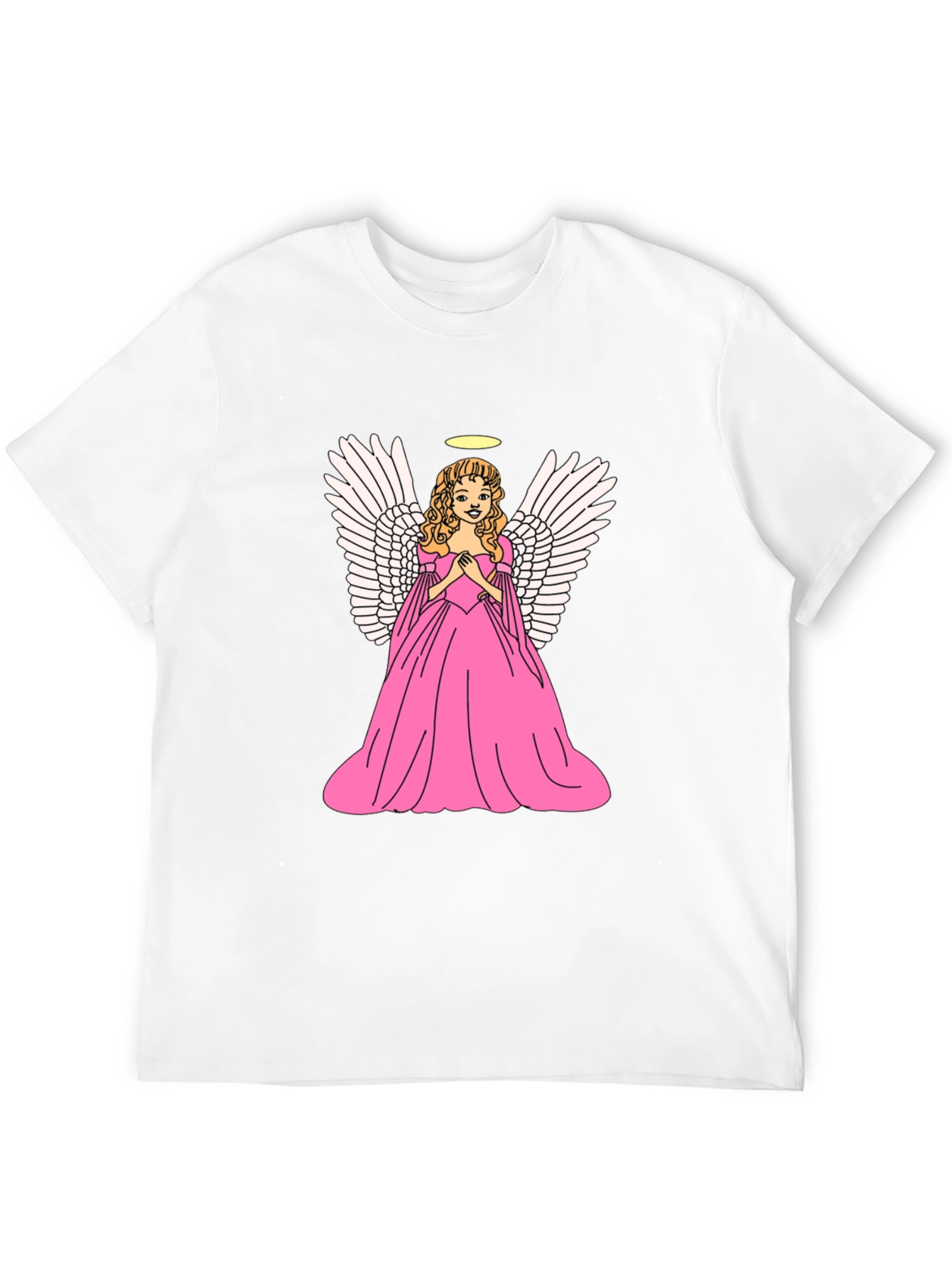 Angel Graphic Tee - Black Cotton T-Shirt