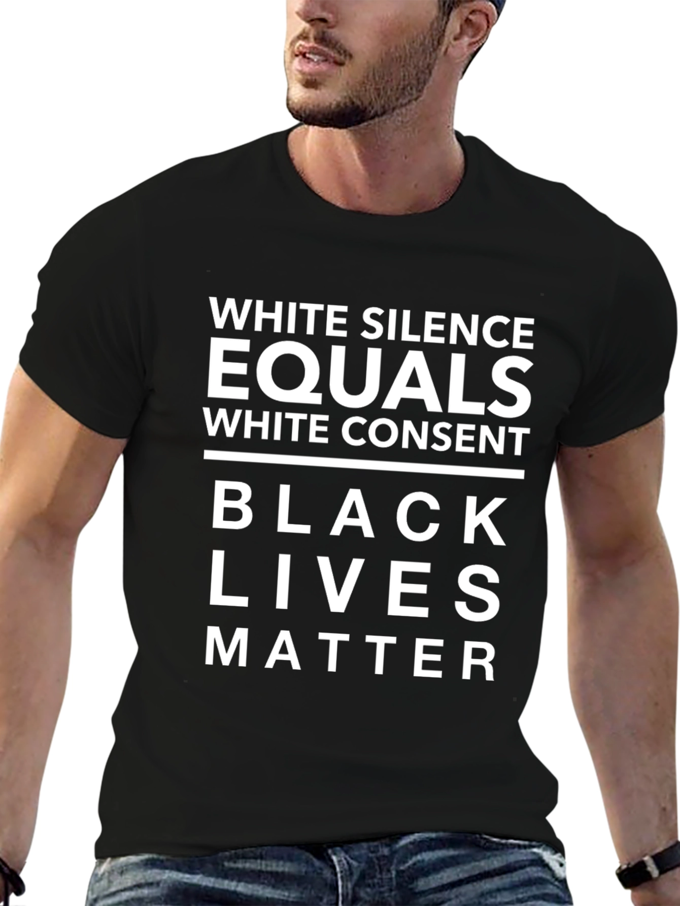 BLM T-Shirt - White Silence Equals White Consent