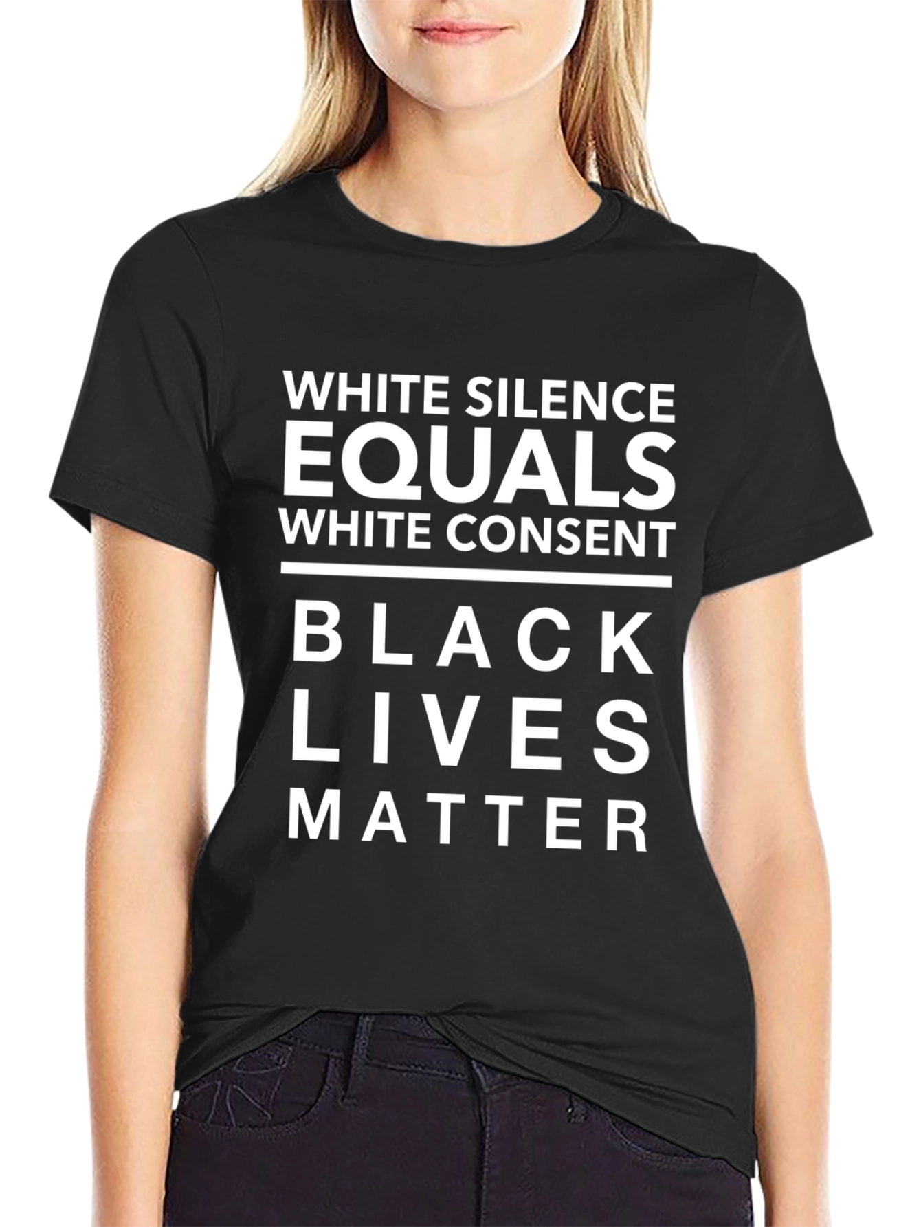 BLM T-Shirt - White Silence Equals White Consent