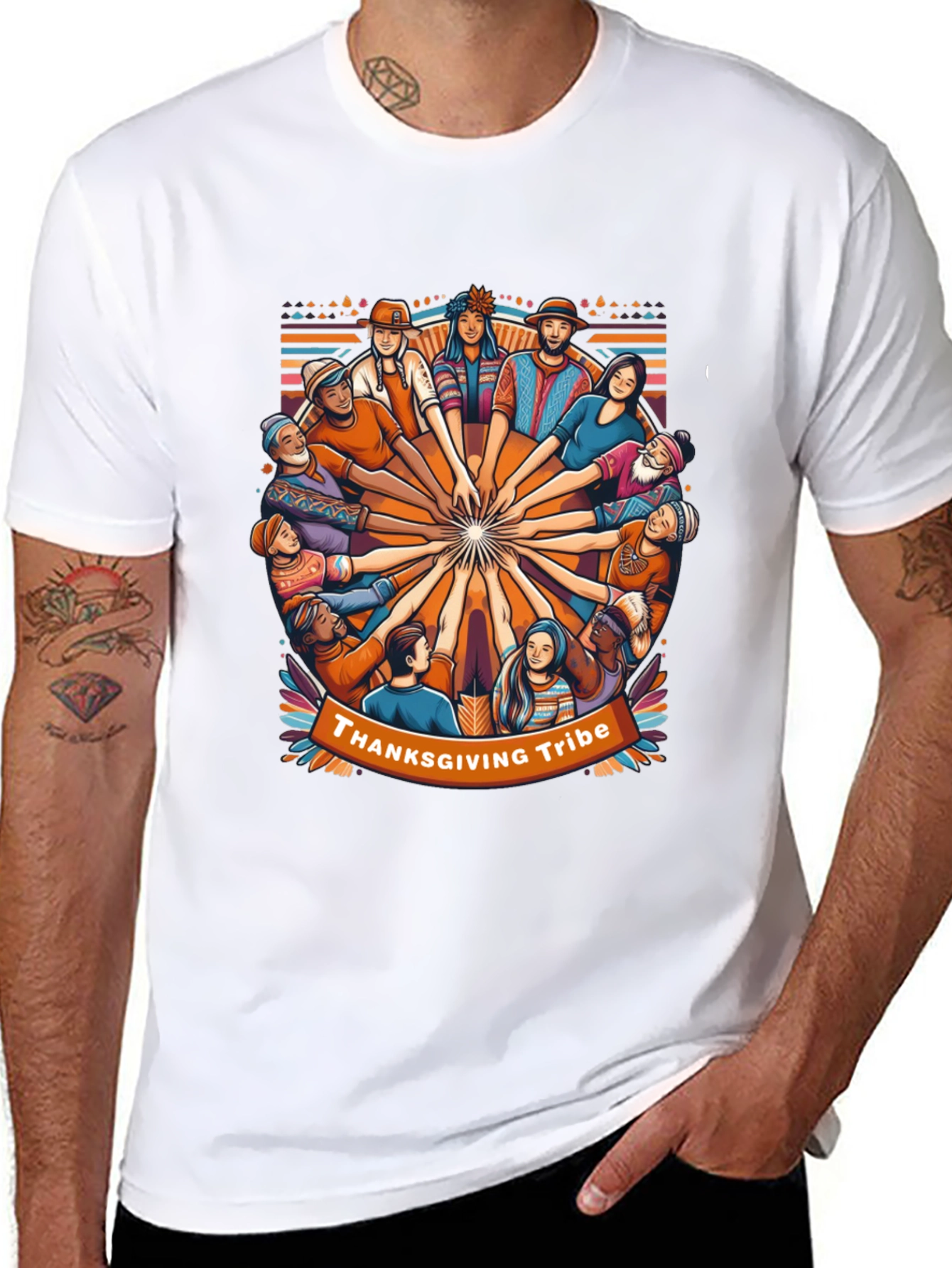 Thanksgiving Tribe Graphic T-Shirt