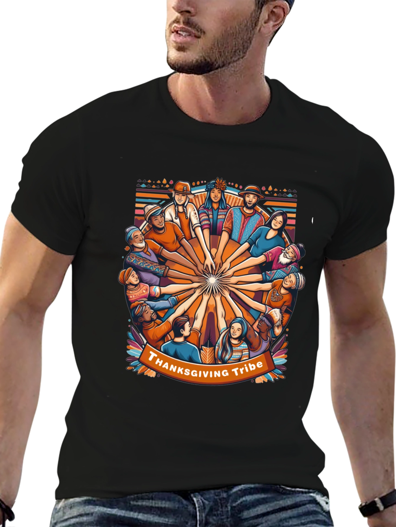Thanksgiving Tribe Graphic T-Shirt
