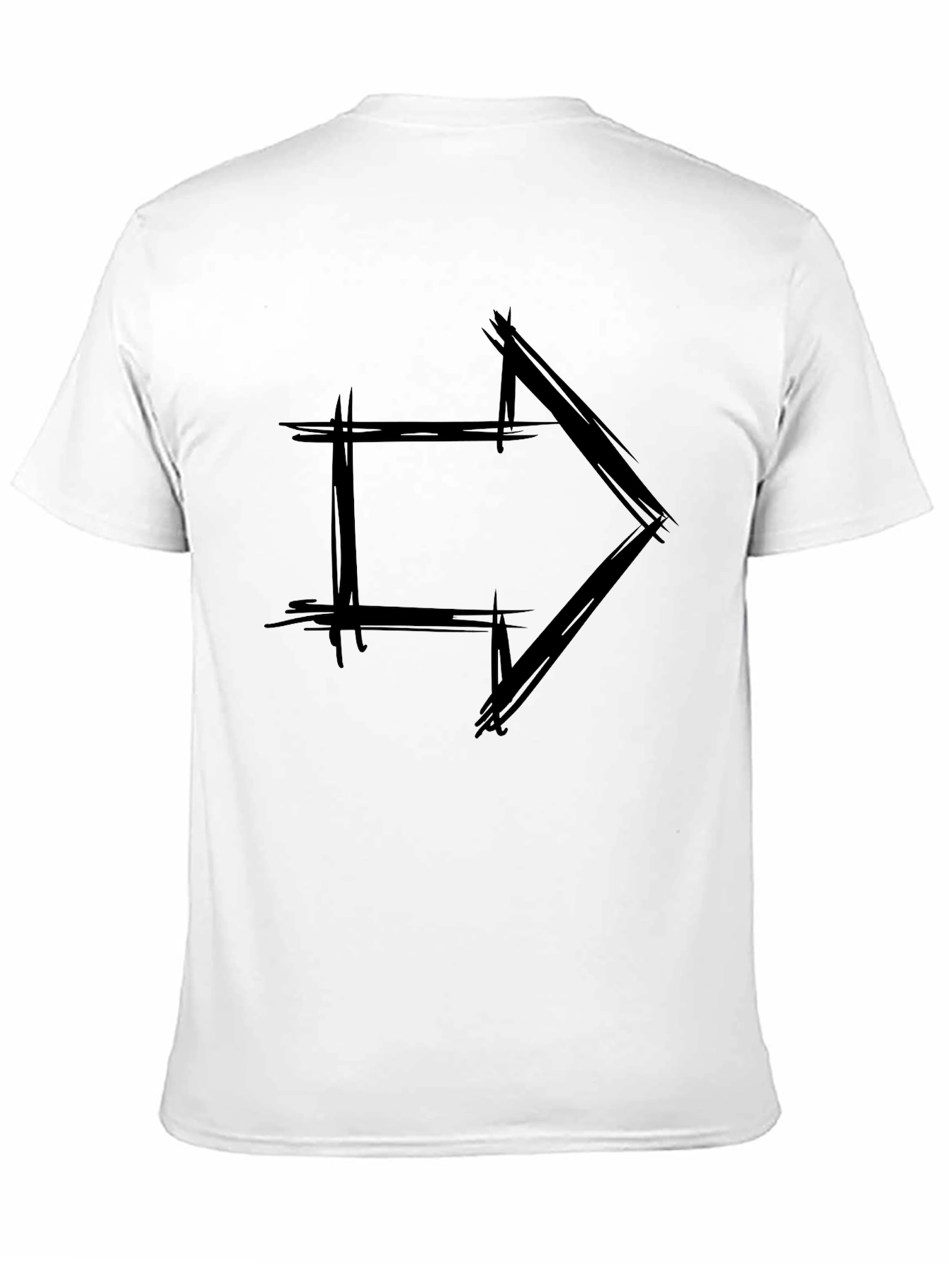 Abstract Arrow Graphic Black T-Shirt