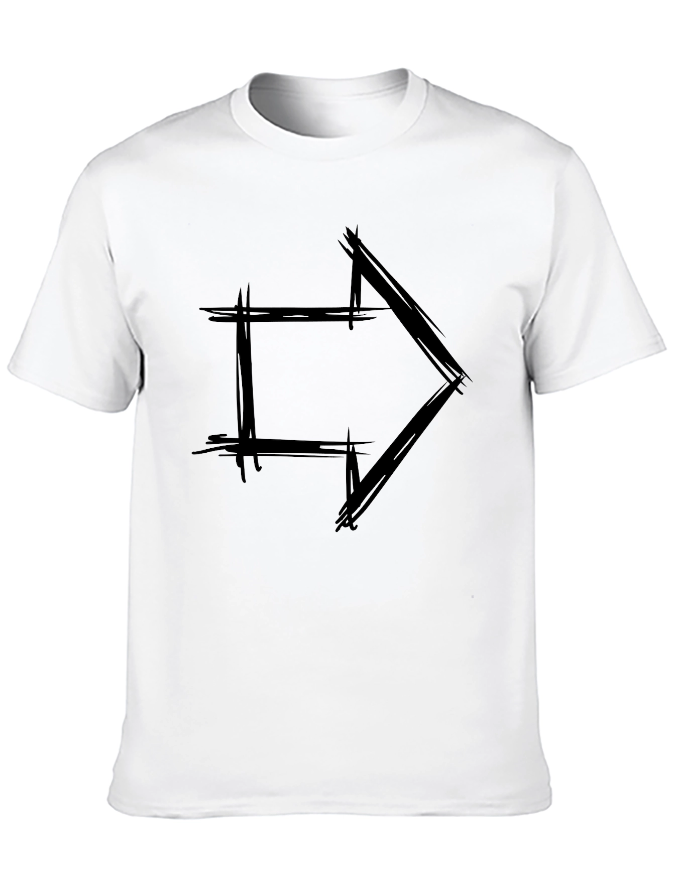Abstract Arrow Graphic Black T-Shirt