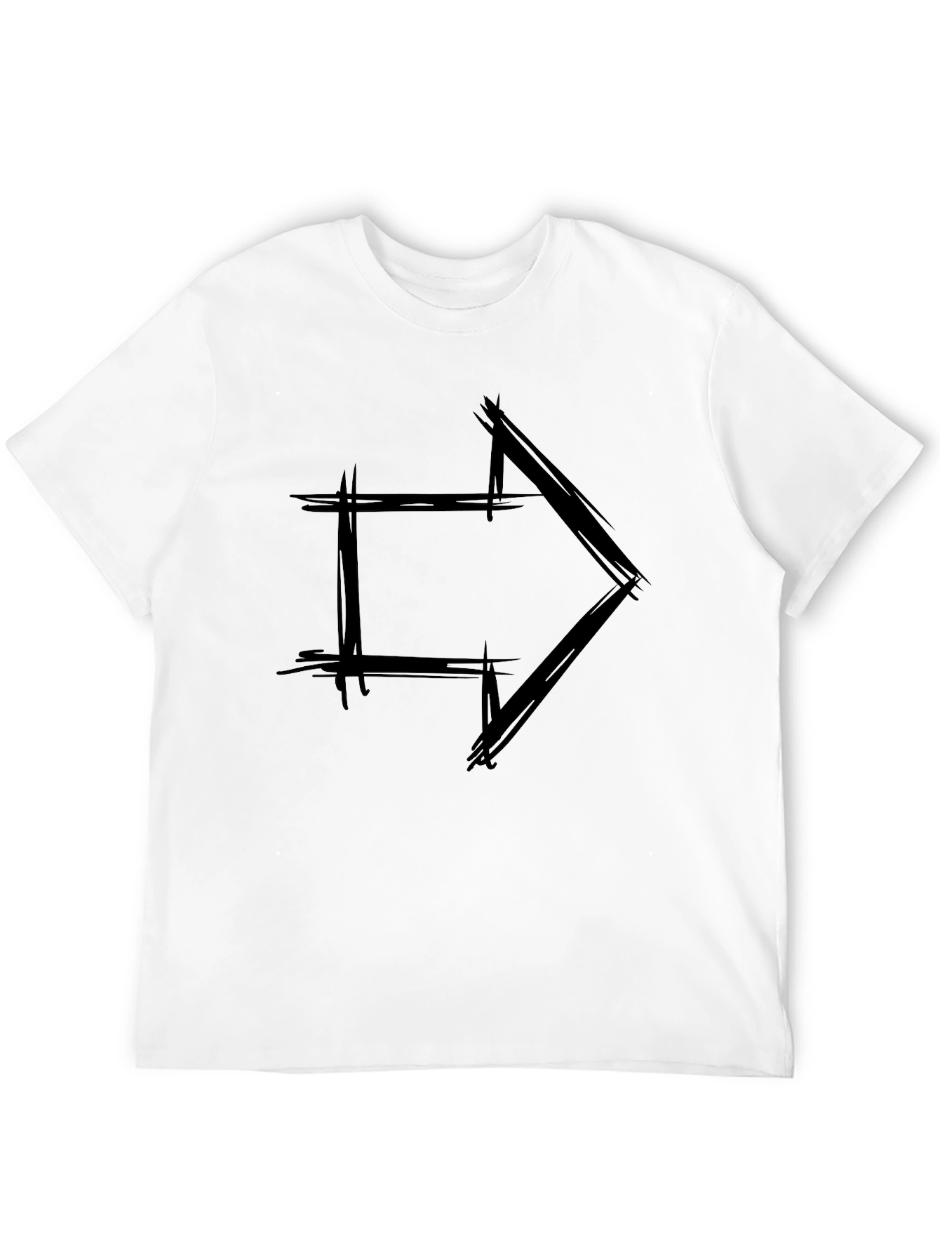 Abstract Arrow Graphic Black T-Shirt
