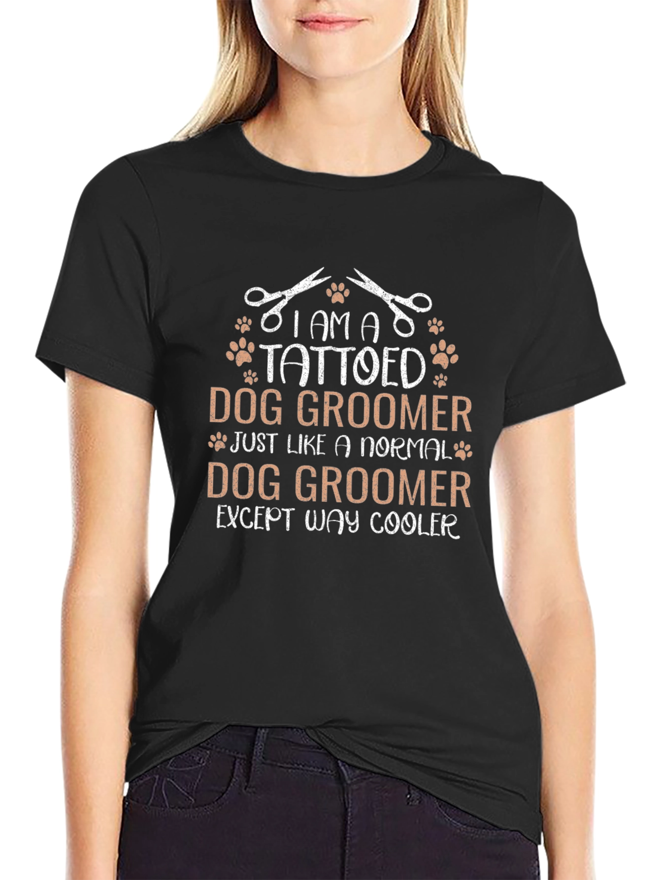 Tattooed Dog Groomer Graphic Tee - Cool Unisex Shirt