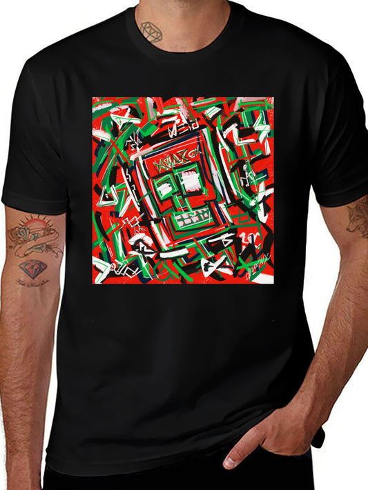 Abstract Art Graphic Print Crewneck T-Shirt