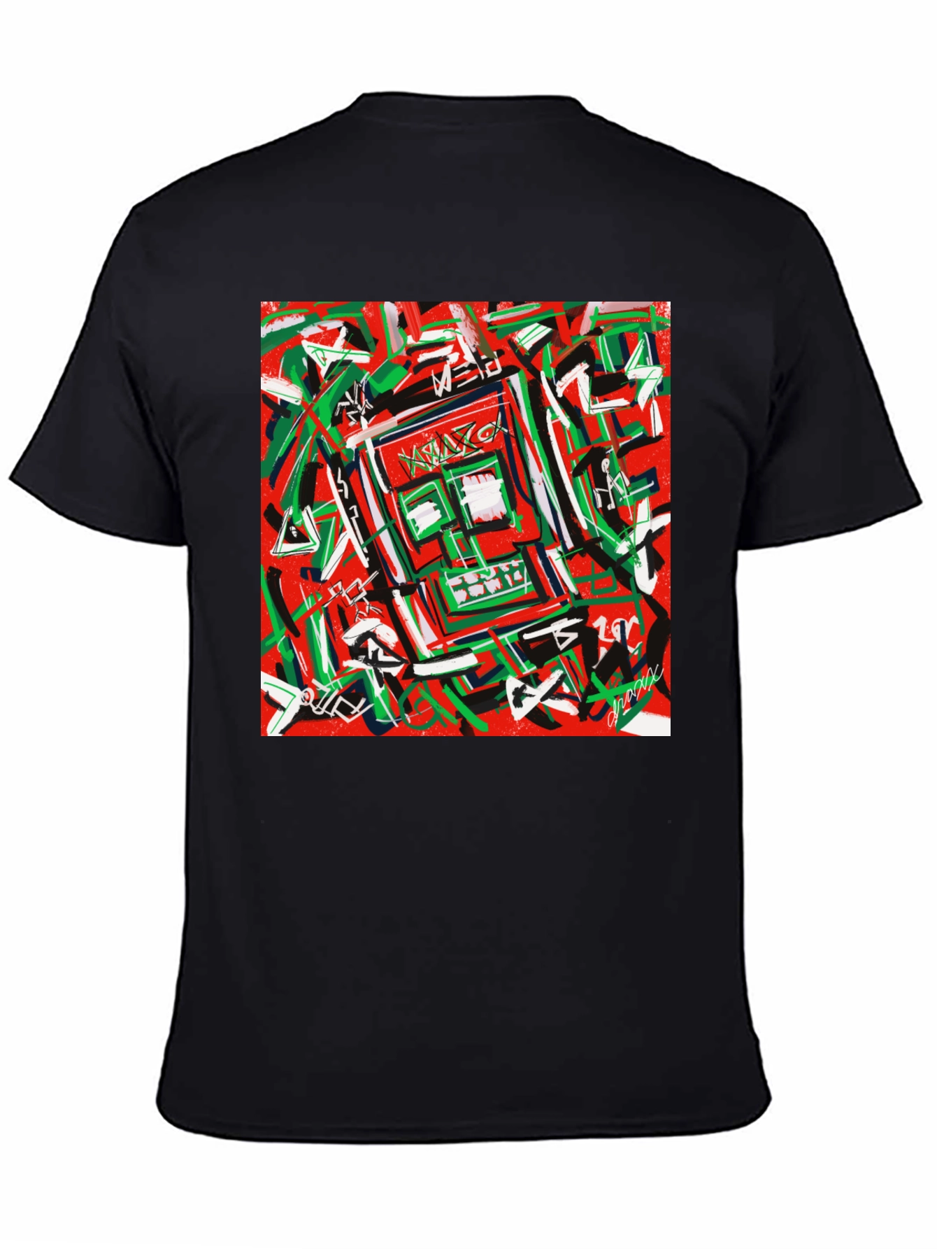 Abstract Art Graphic Print Crewneck T-Shirt
