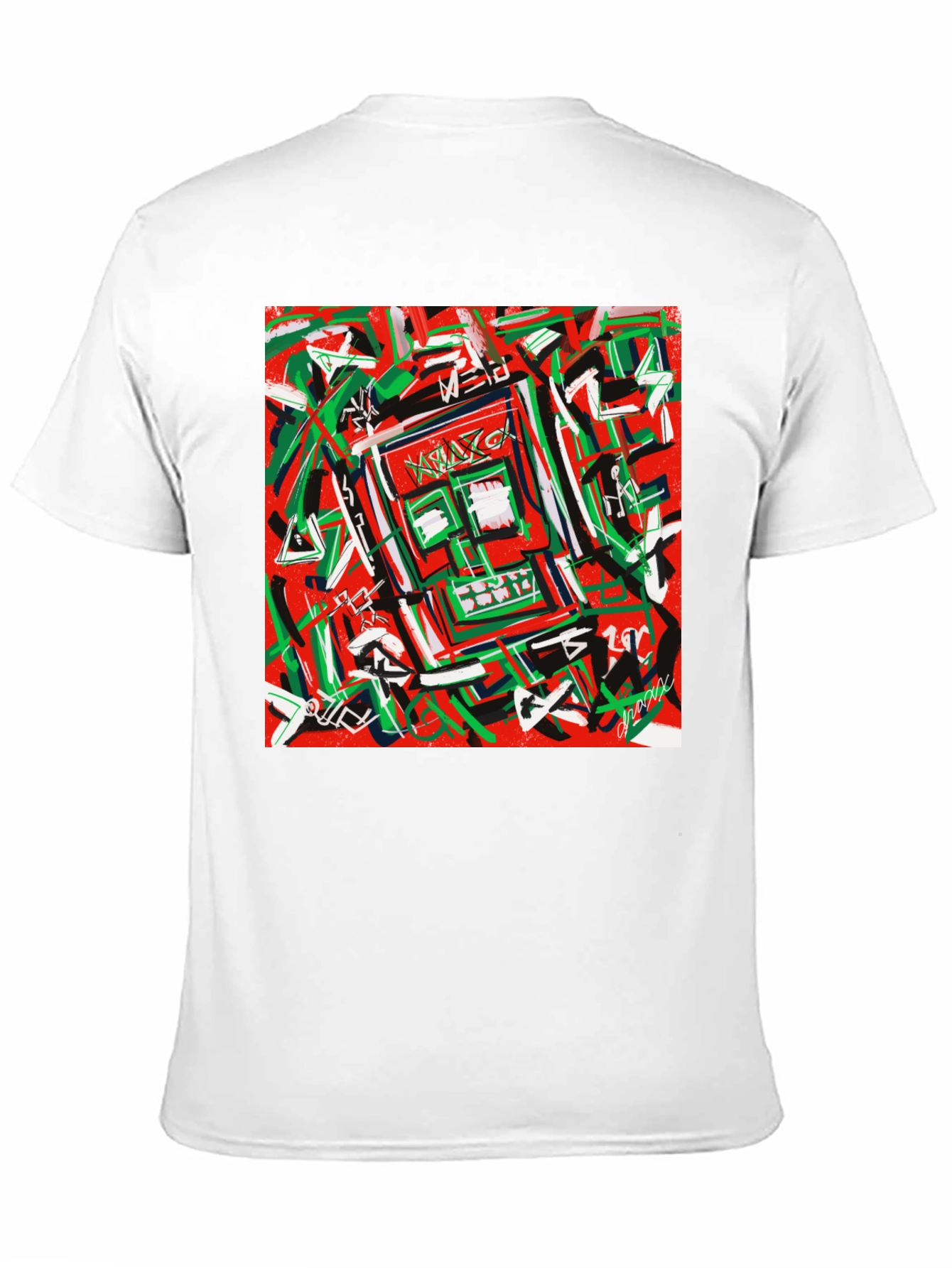 Abstract Art Graphic Print Crewneck T-Shirt