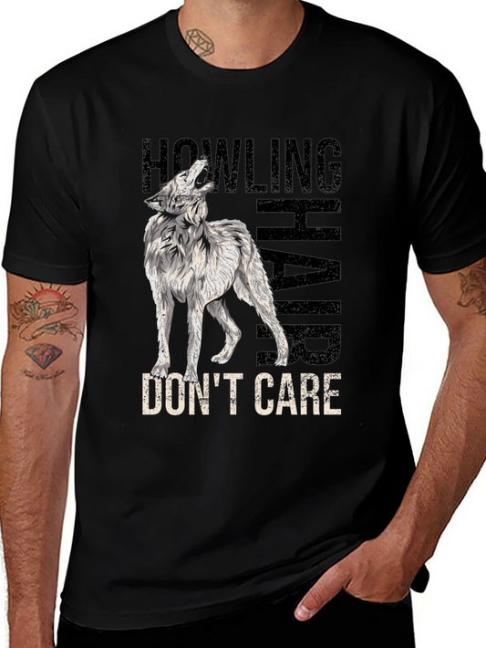 Howling Wolf Hair Dont Care Graphic Tee