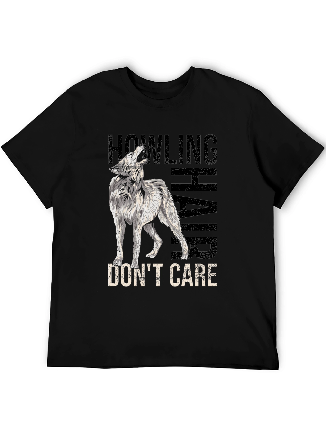 Howling Wolf Hair Dont Care Graphic Tee
