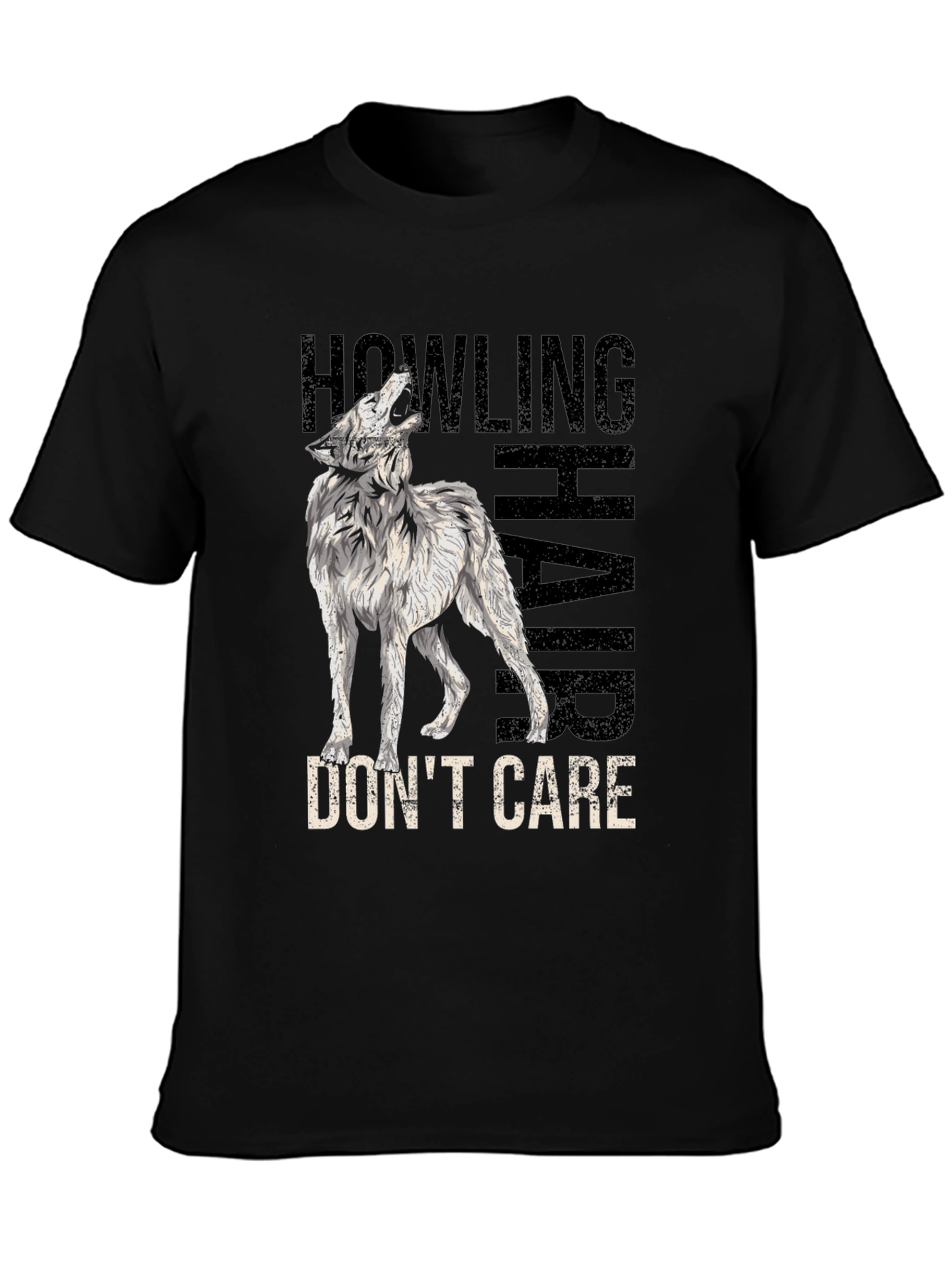 Howling Wolf Hair Dont Care Graphic Tee