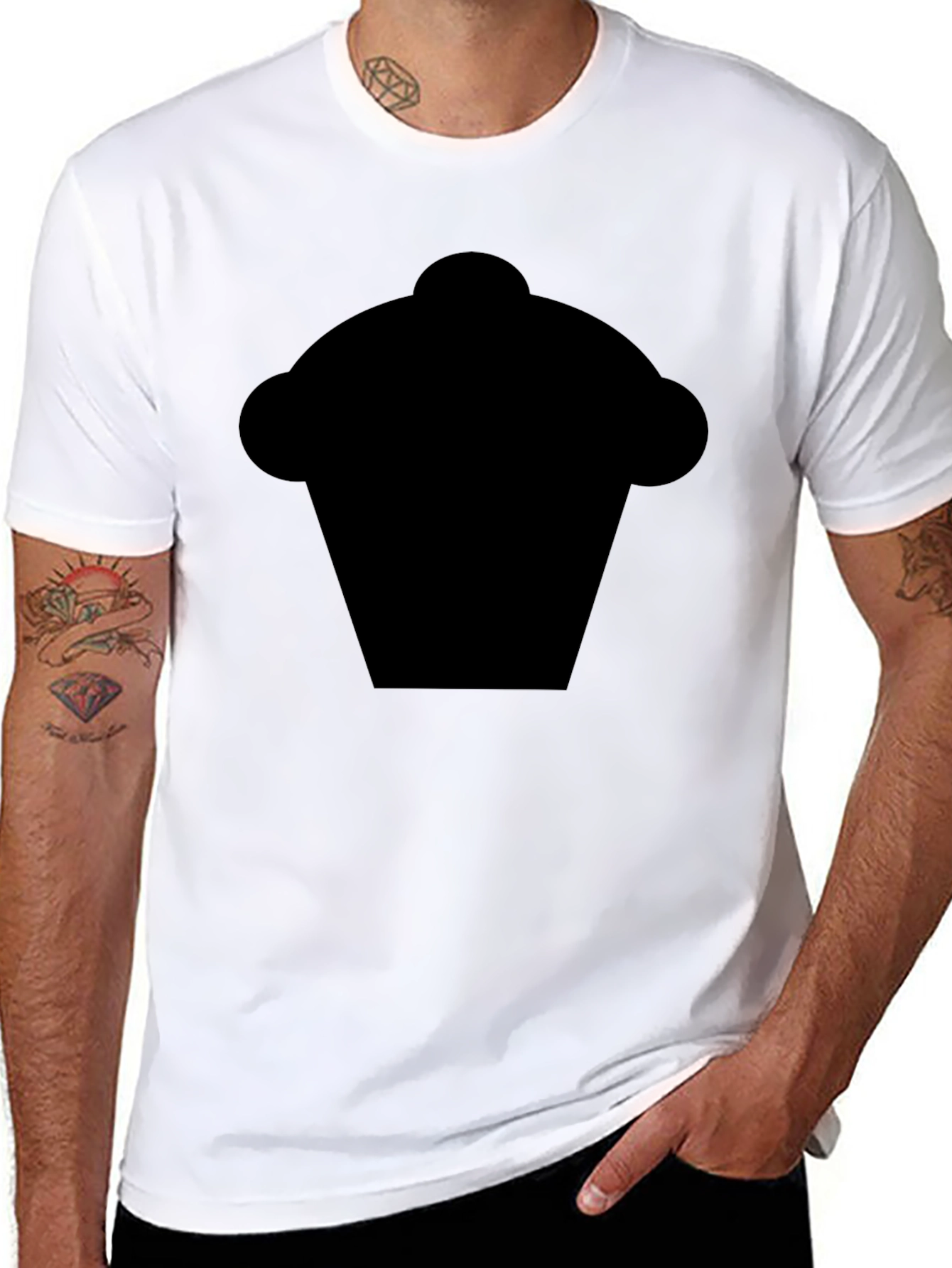 Black Cupcake Graphic Tee - Fun & Stylish